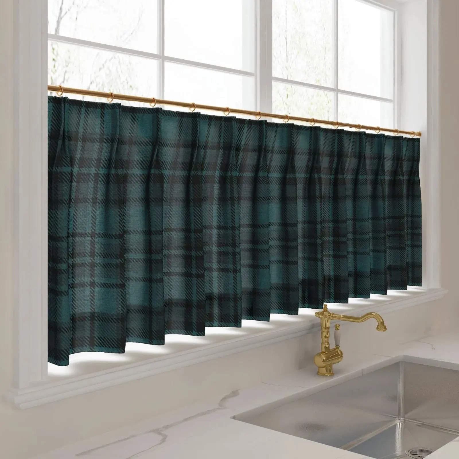 Sara Le Print Linen Pleated Cafe Curtains - Image 45