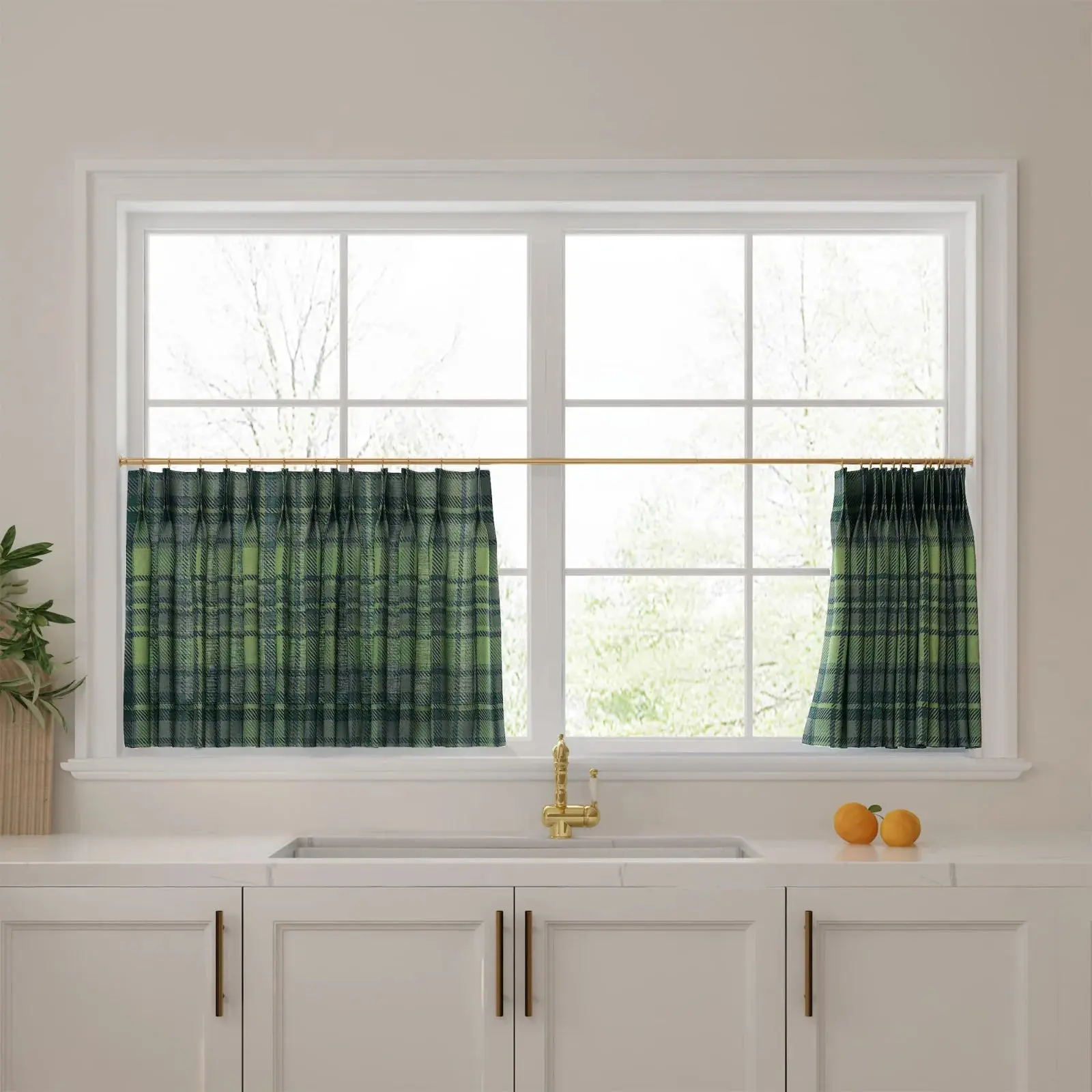 Sara Le Print Linen Pleated Cafe Curtains - Image 47