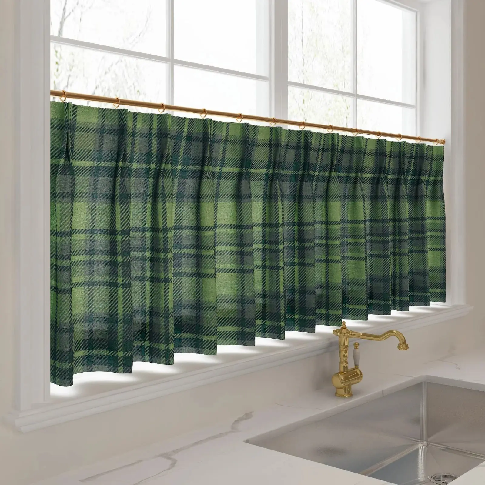 Sara Le Print Linen Pleated Cafe Curtains - Image 48