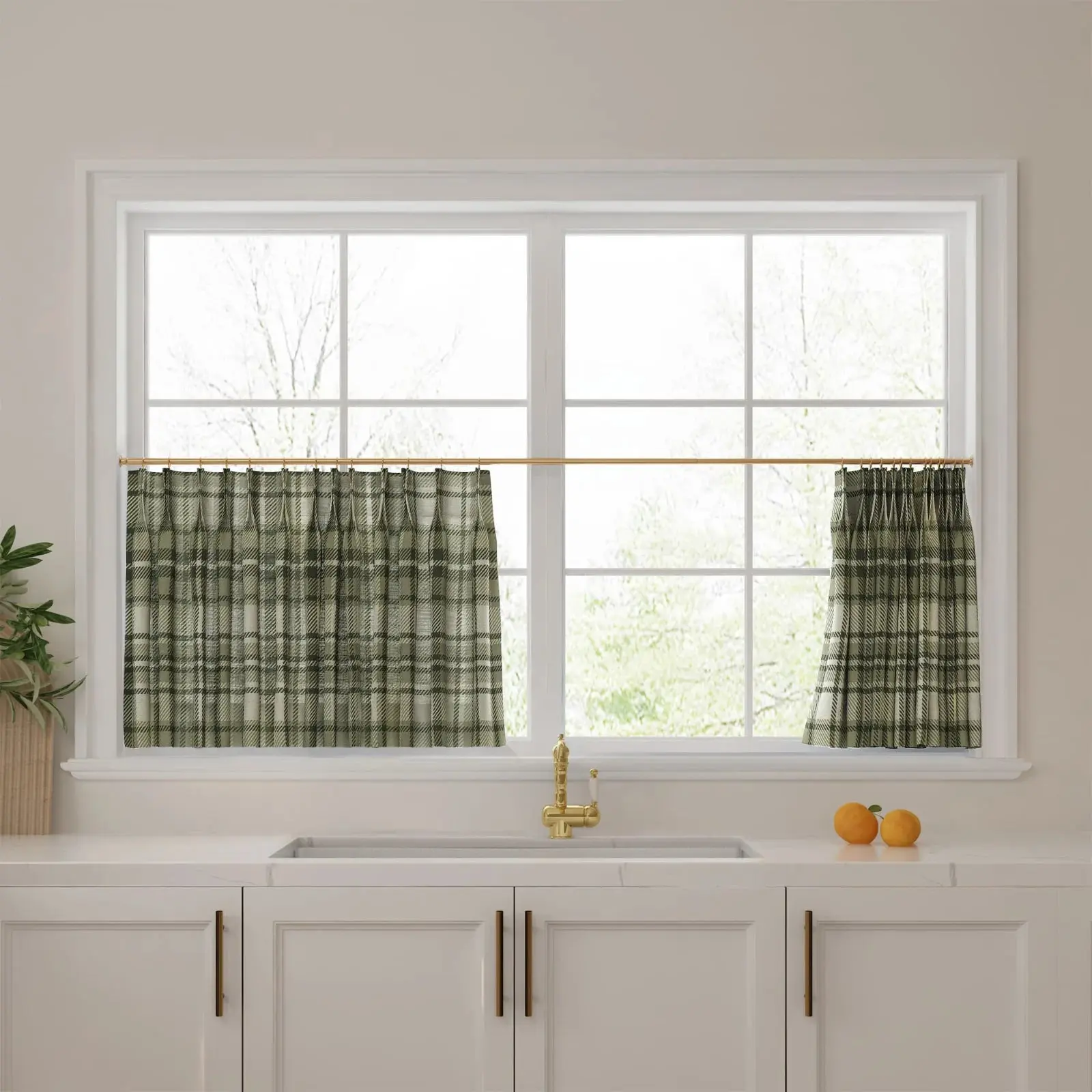 Sara Le Print Linen Pleated Cafe Curtains - Image 52