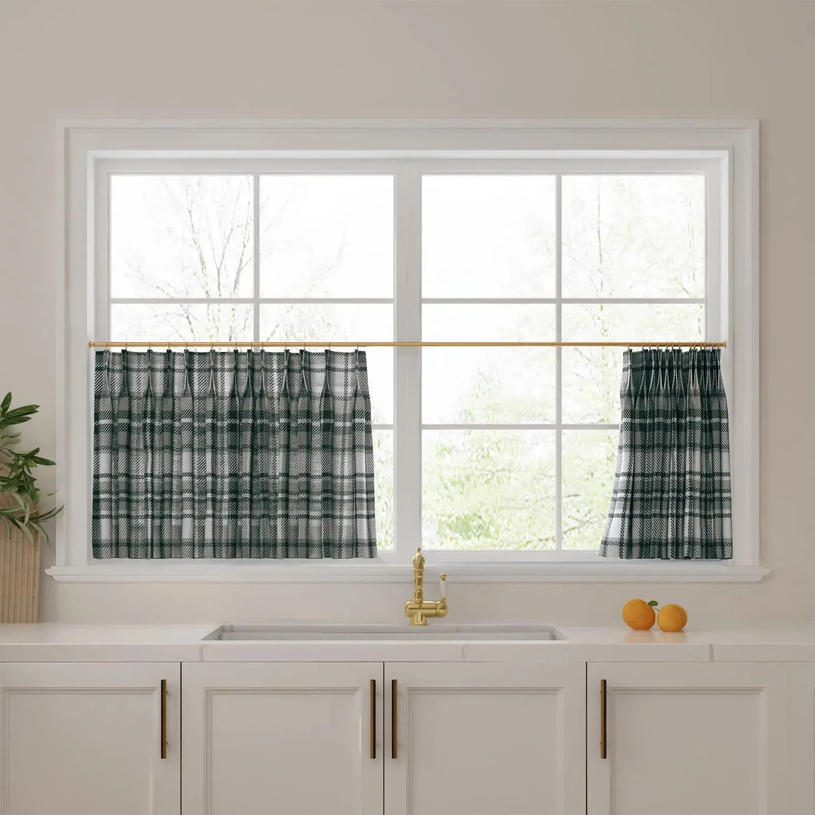 Sara Le Print Linen Pleated Cafe Curtains - Image 55