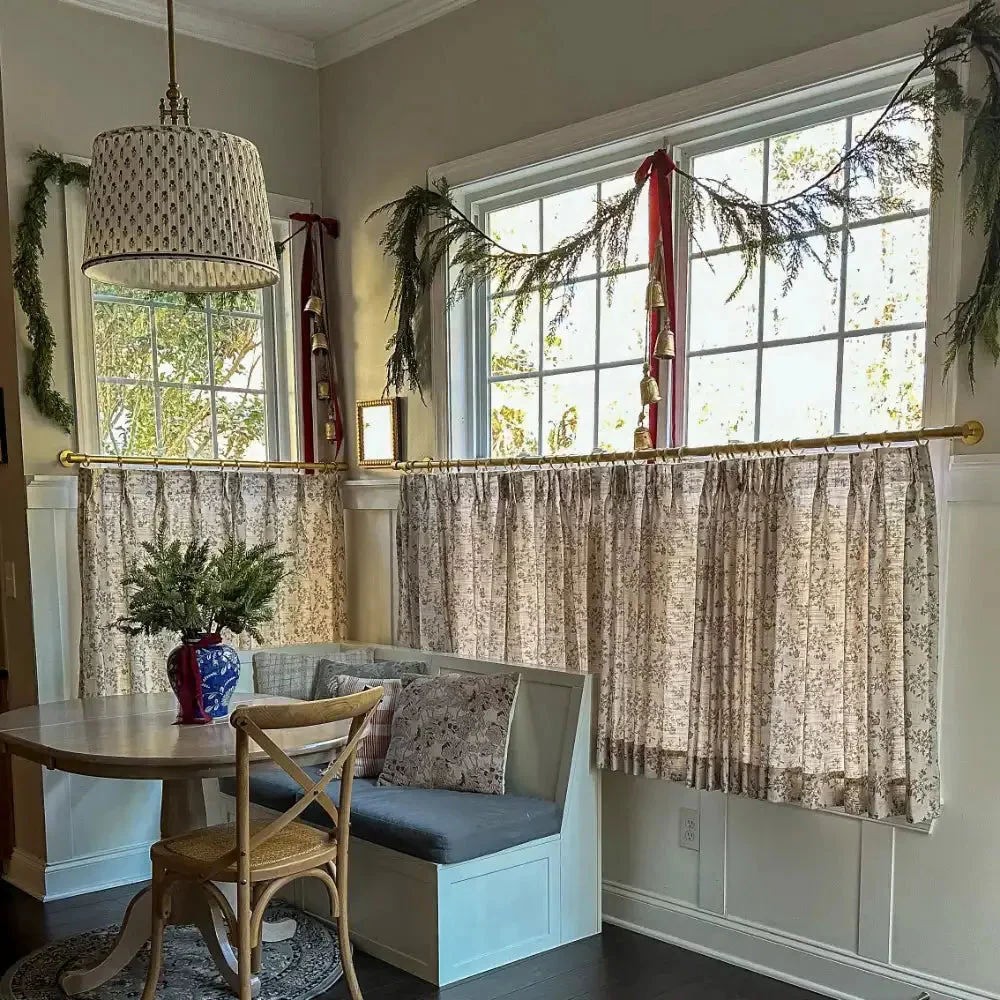 Sara Le Print Linen Pleated Cafe Curtains - Image 7