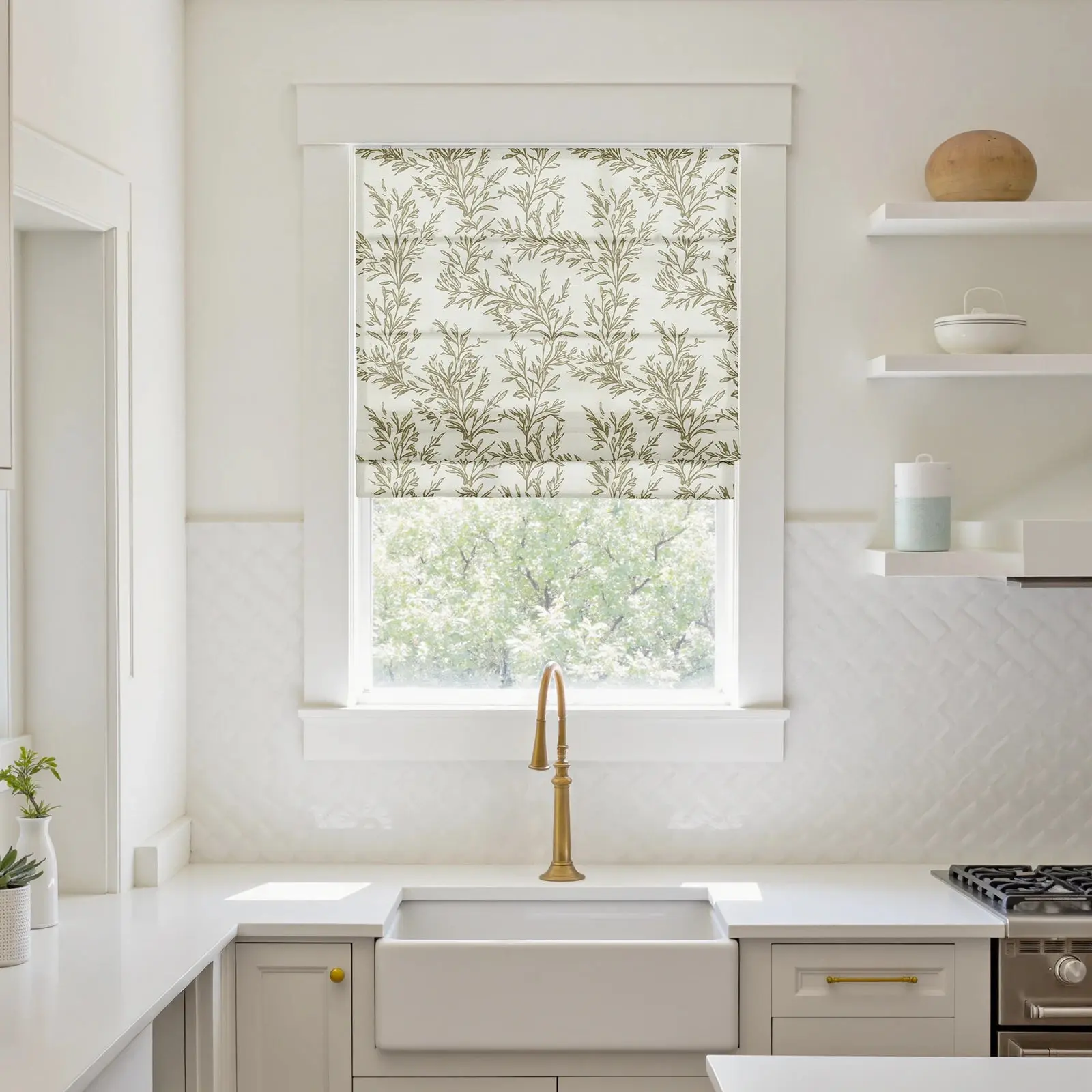 Sara Le Printed Roman Shade Cordless - Image 12