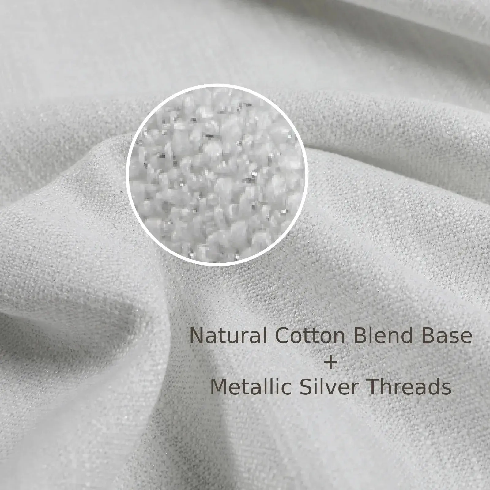 Sarai Textured Metallic Cotton Blend Curtain Pleated - Image 4