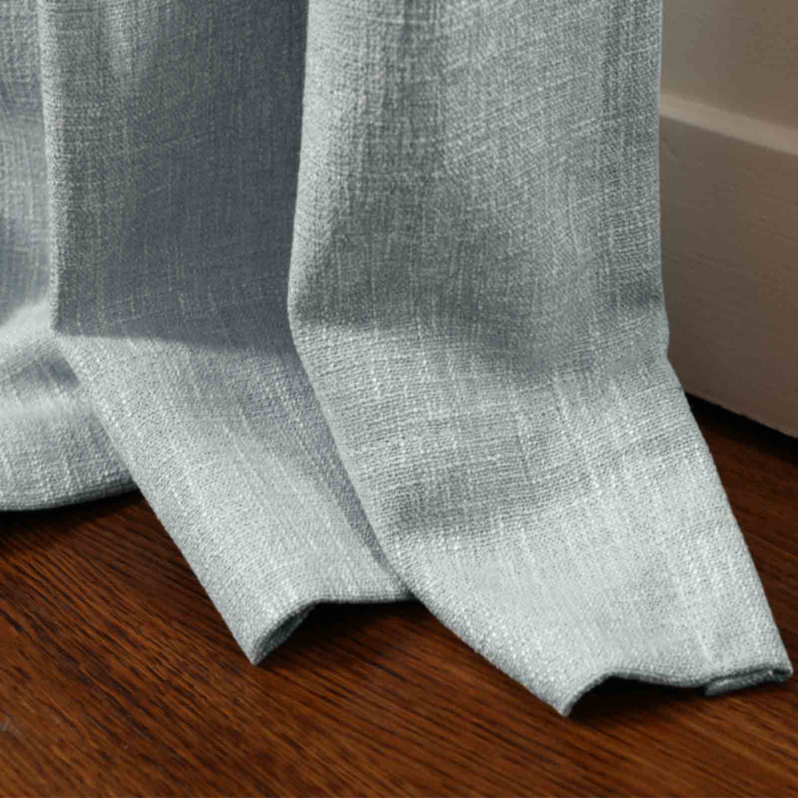 Sarai Textured Metallic Cotton Blend Curtain Pleated - Image 13