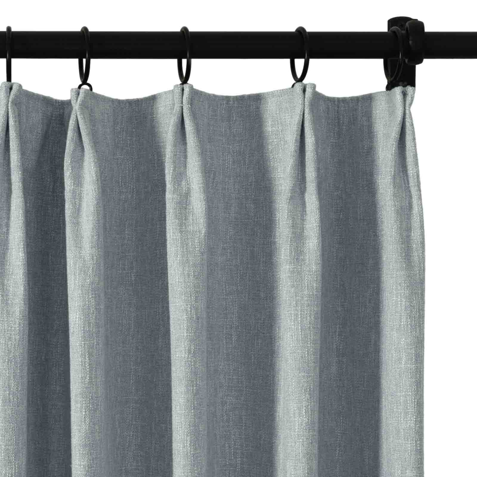Sarai Textured Metallic Cotton Blend Curtain Pleated - Image 24