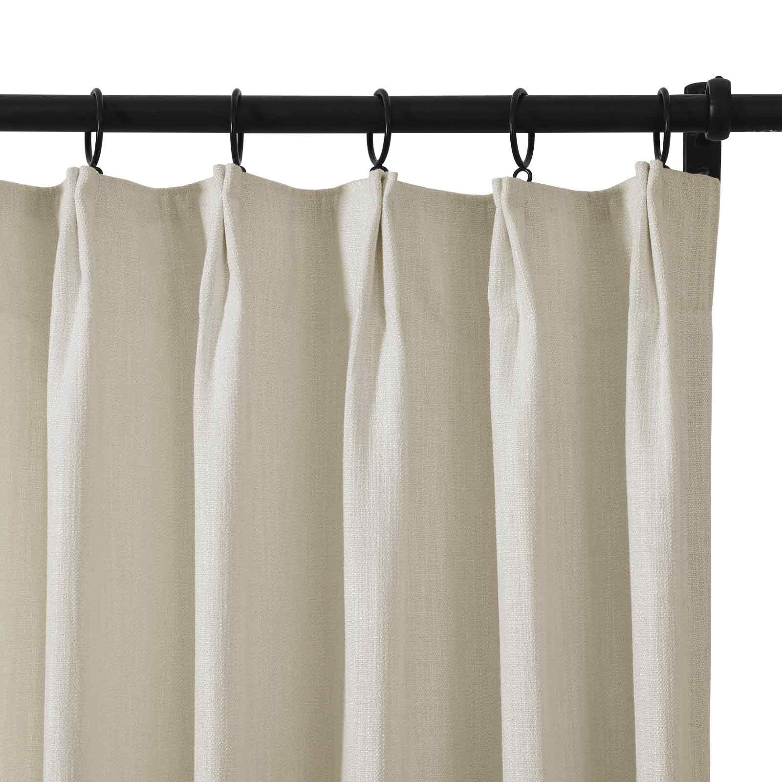 Sarai Textured Metallic Cotton Blend Curtain Pleated - Image 27