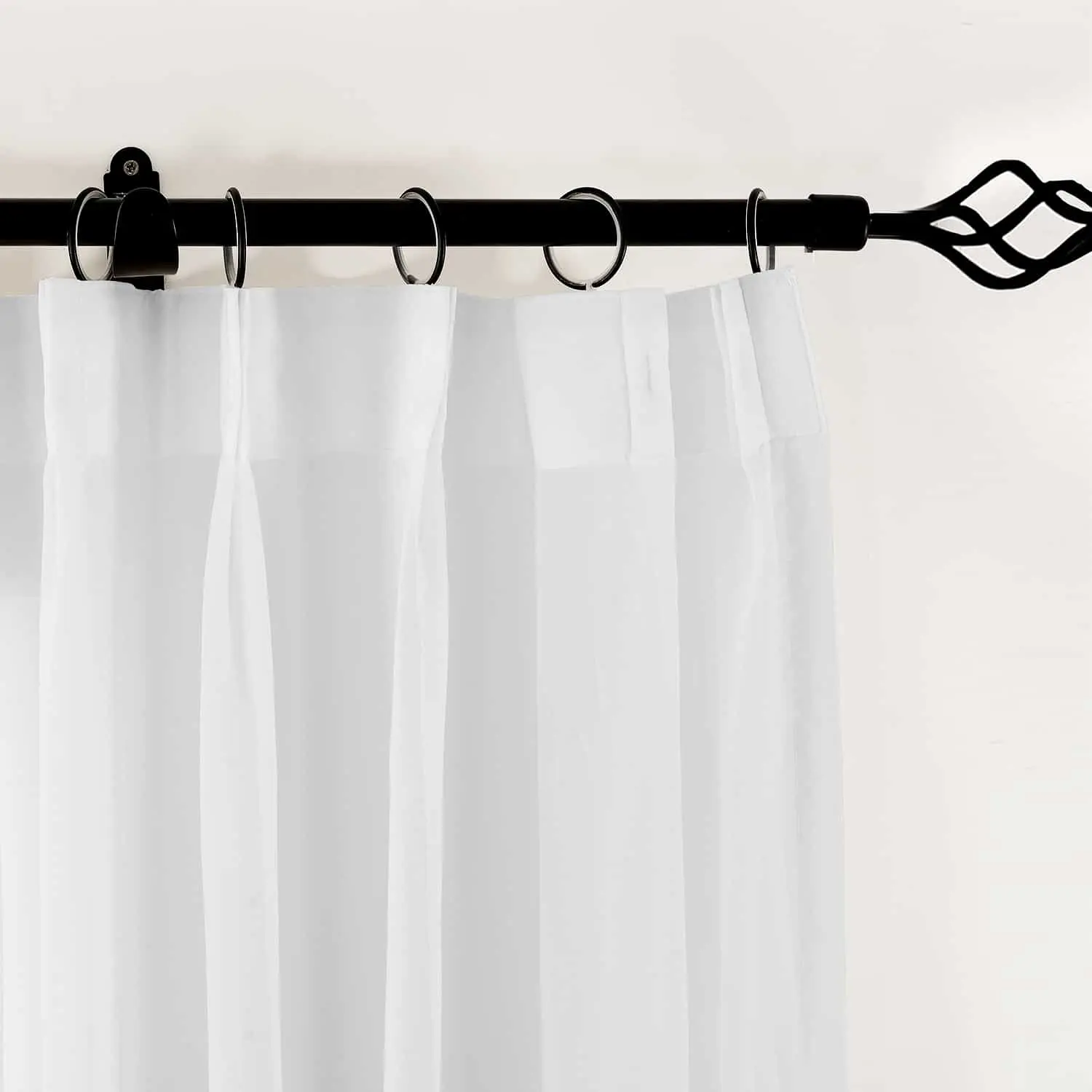 Scandina Solid Voile Sheer Curtain Pleated - Image 12