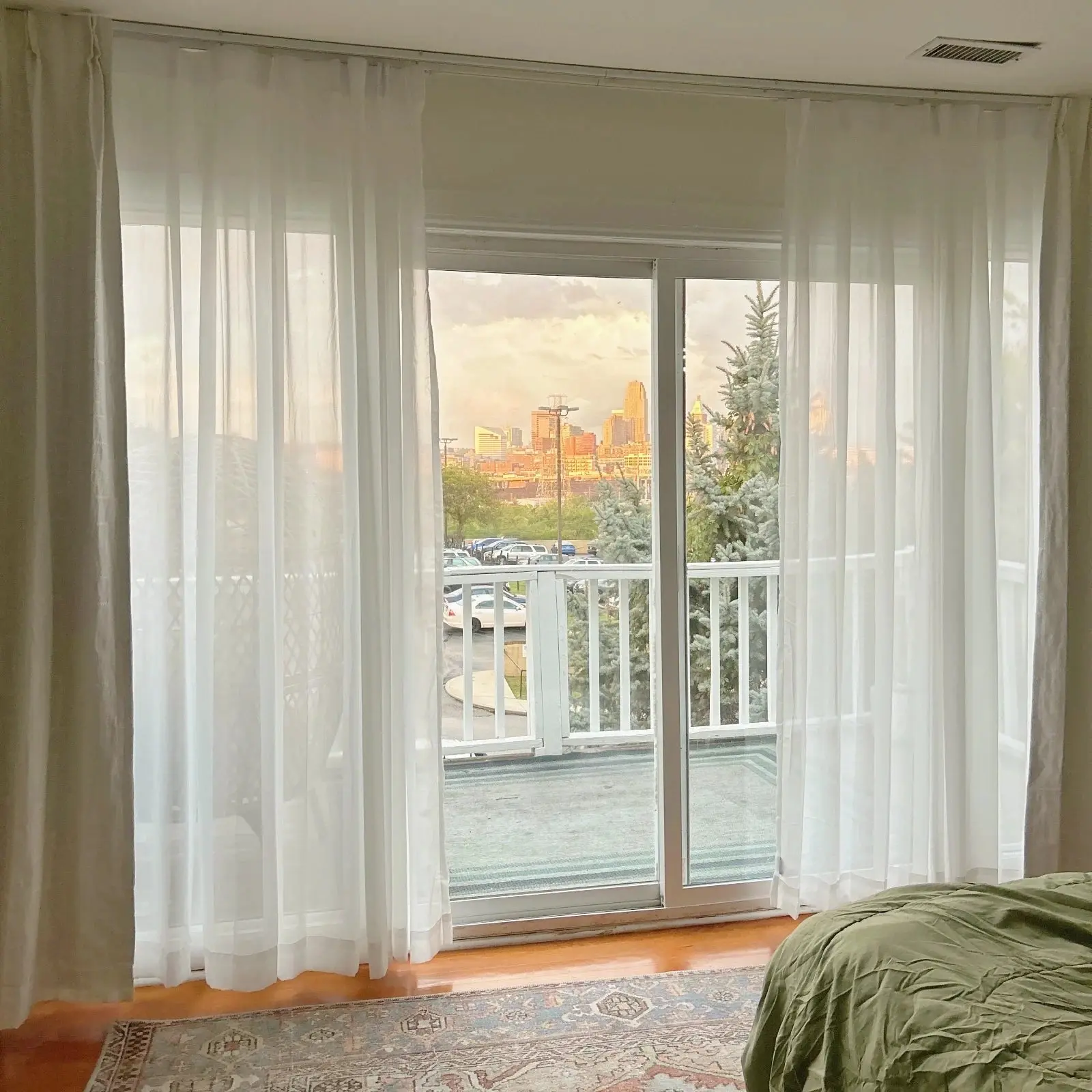 Scandina Solid Voile Sheer Curtain Pleated - Image 4