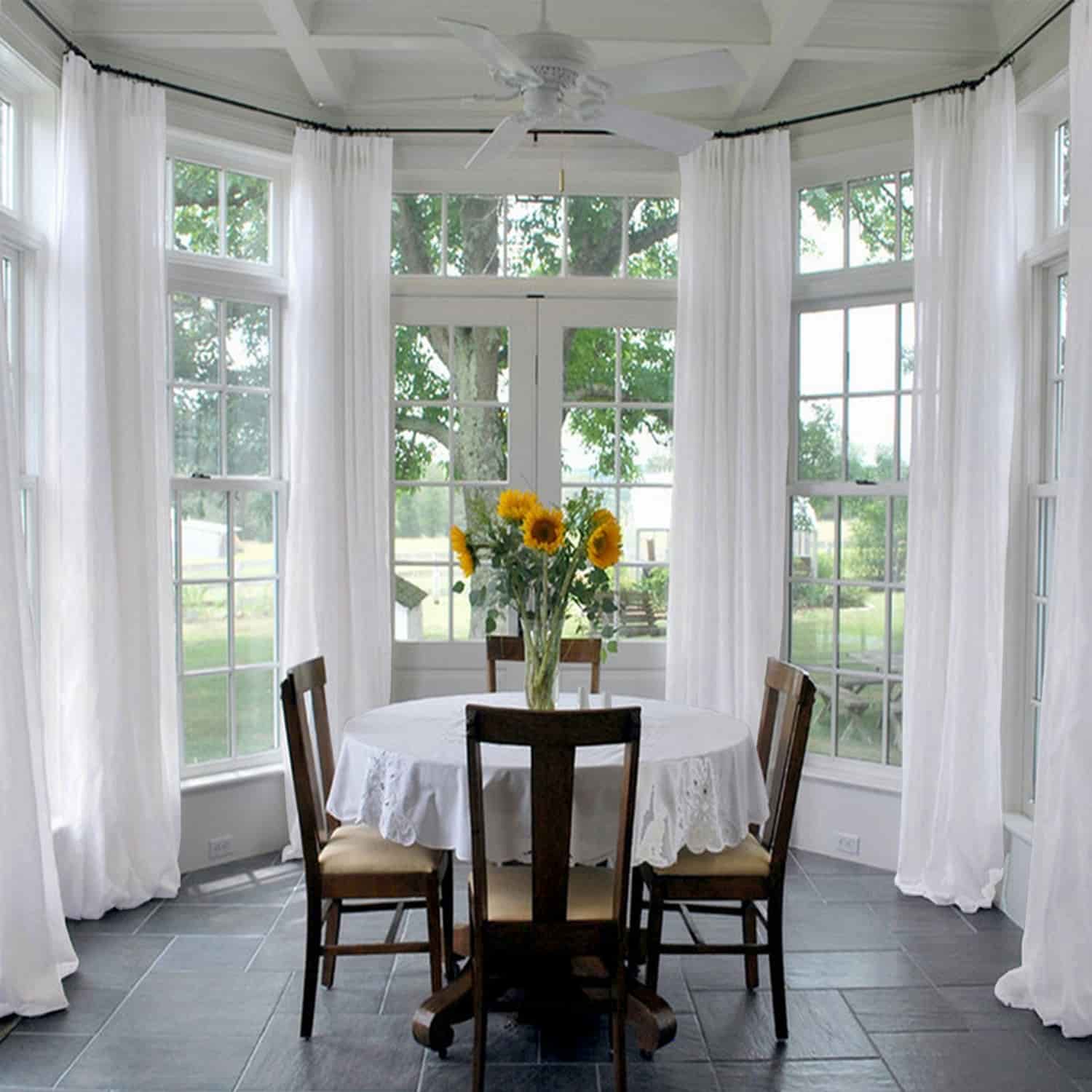 Scandina Solid Voile Sheer Curtain Pleated - Image 8