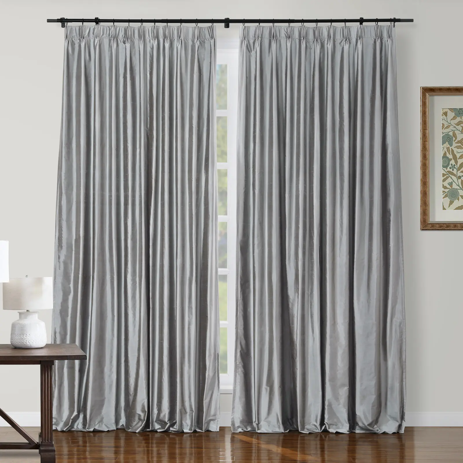 Selman Dupioni Silk Drapery Pleated - Image 40
