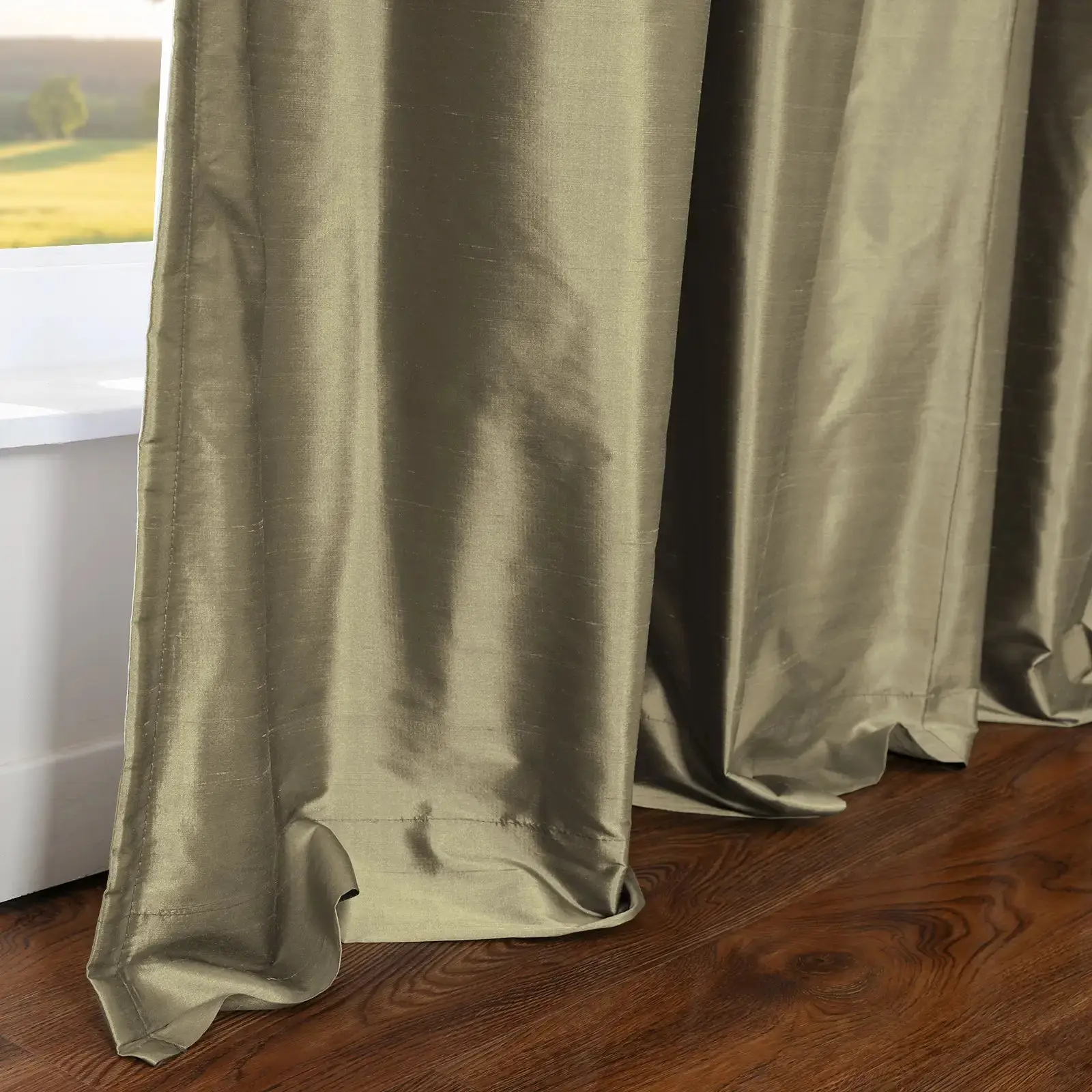 Selman Dupioni Silk Drapery Pleated - Image 63