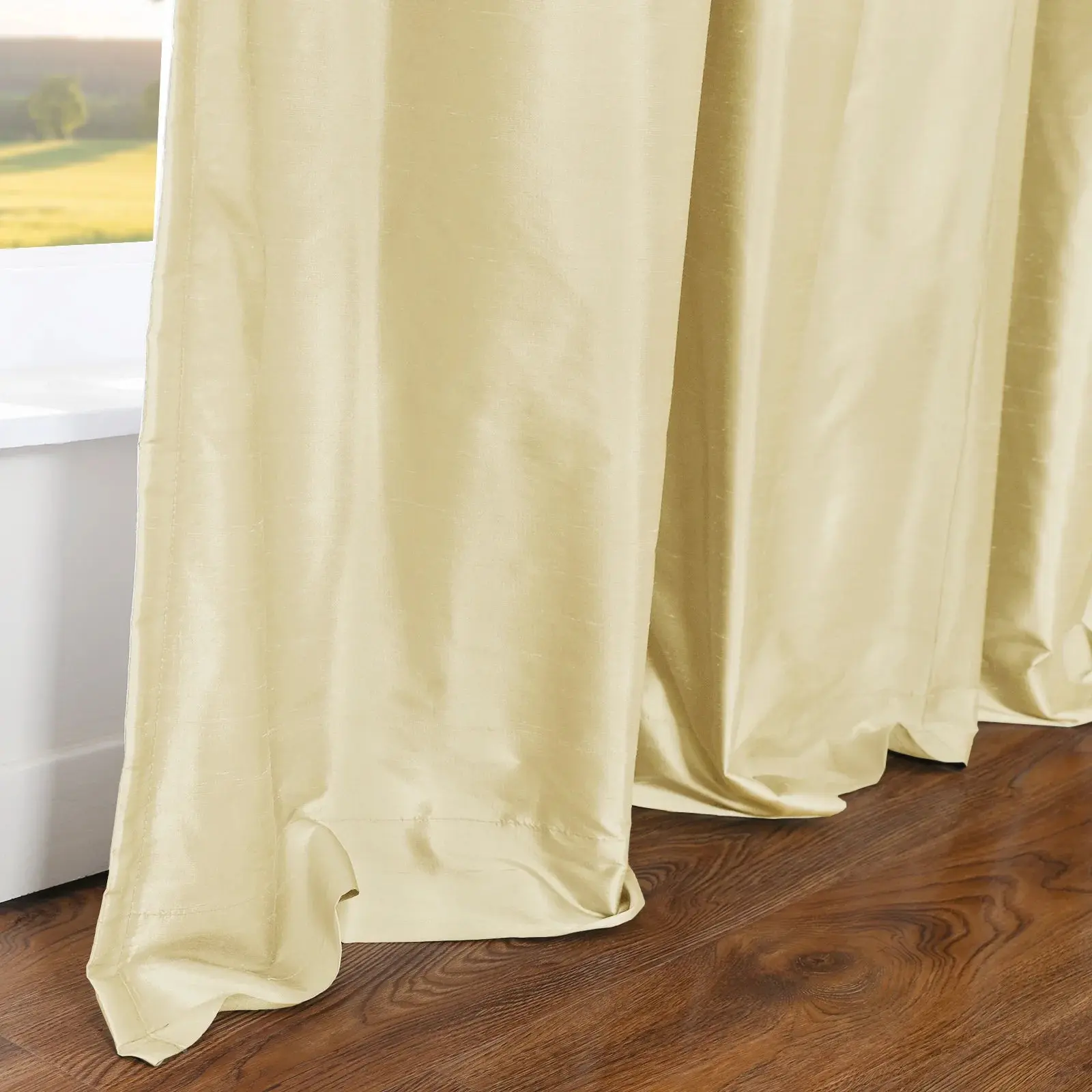 Selman Dupioni Silk Drapery Pleated - Image 95
