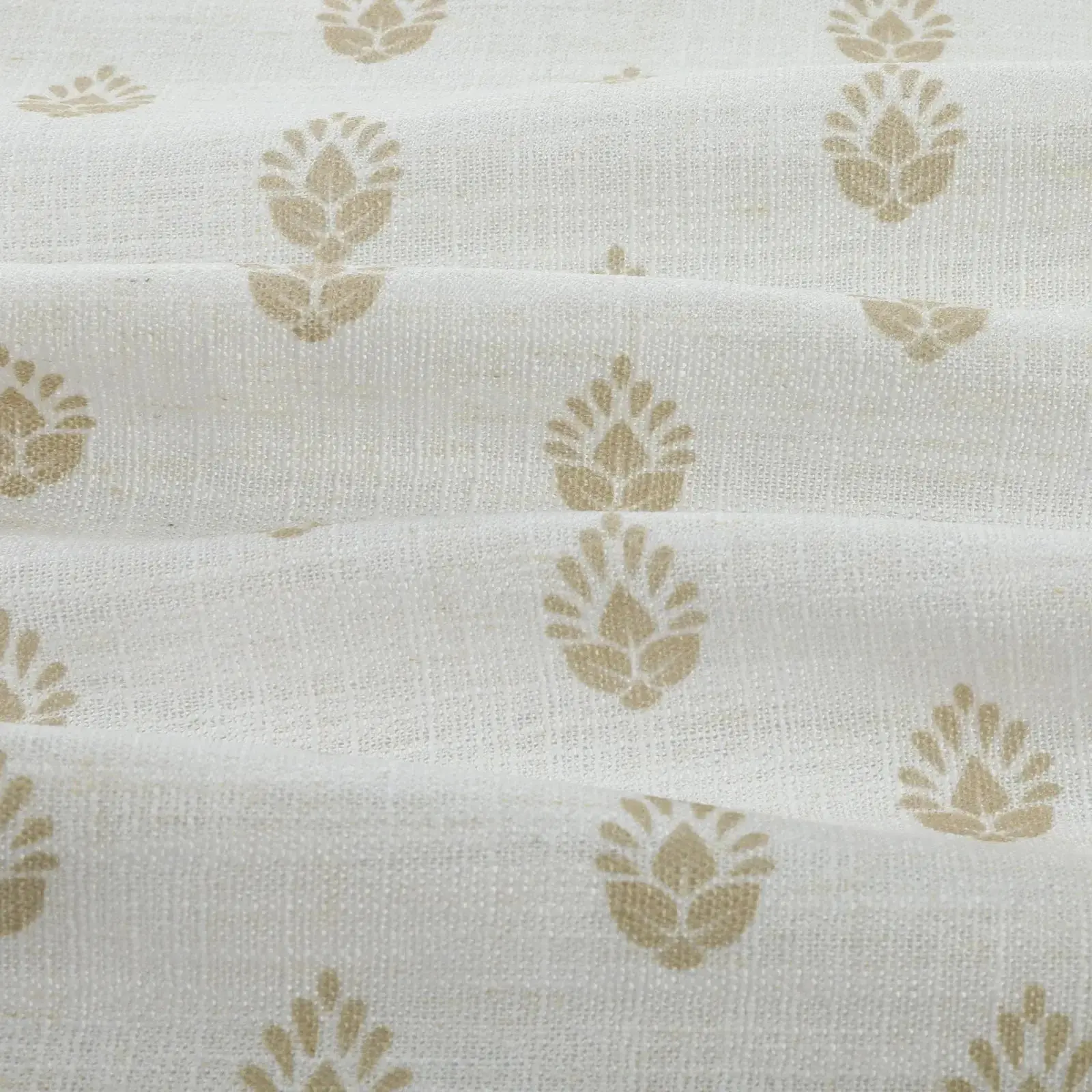 Stefana Silber Print Linen Blend Curtain Drapery Pleated - Image 76