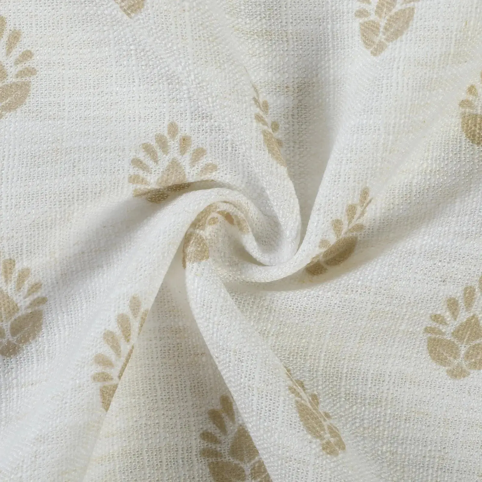 Stefana Silber Print Linen Blend Curtain Drapery Pleated - Image 77