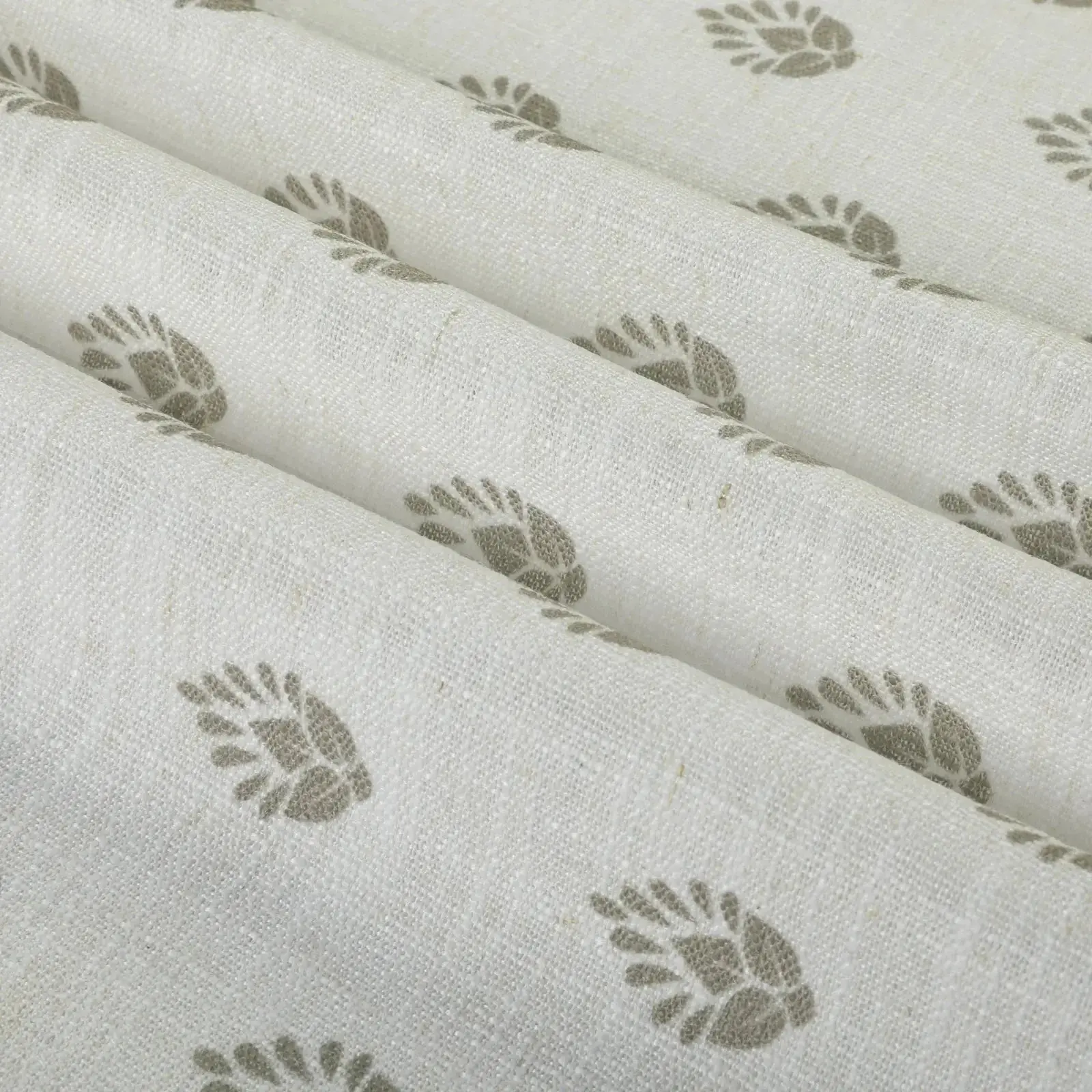 Stefana Silber Print Linen Blend Curtain Drapery Pleated - Image 82