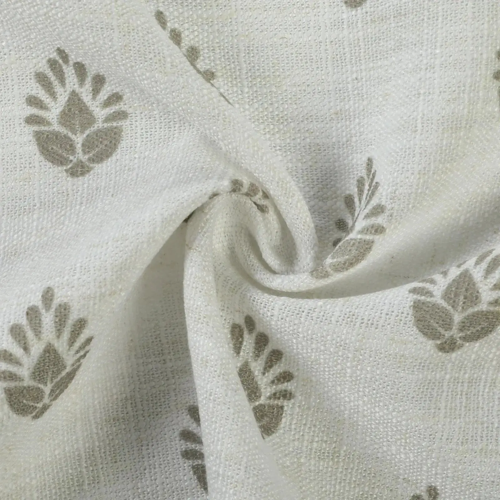 Stefana Silber Print Linen Blend Curtain Drapery Pleated - Image 85