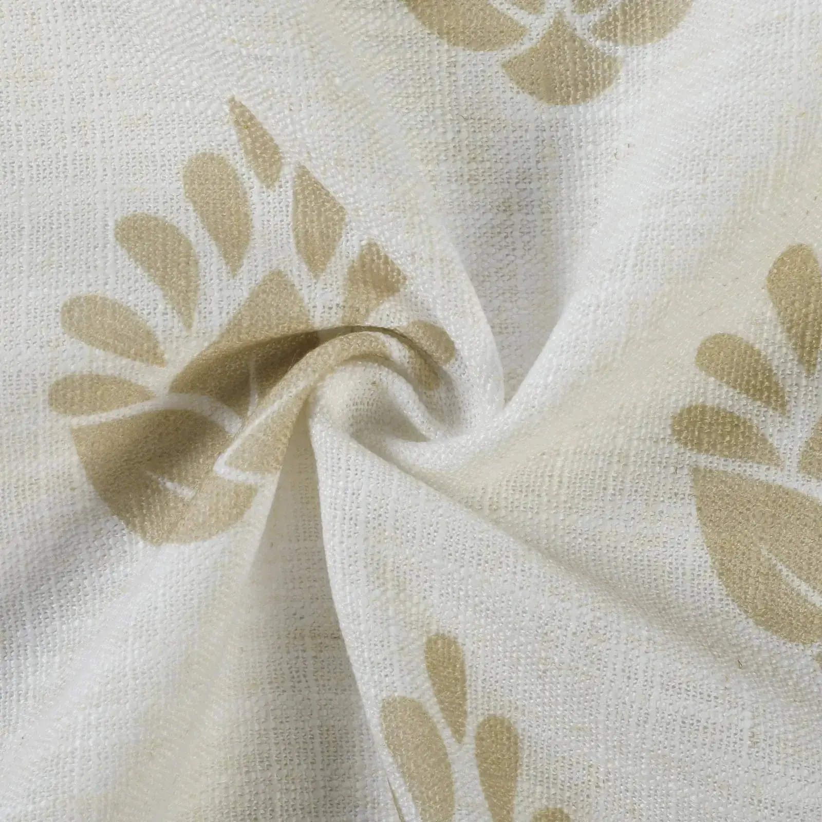 Stefana Silber Print Linen Blend Curtain Drapery Pleated - Image 101