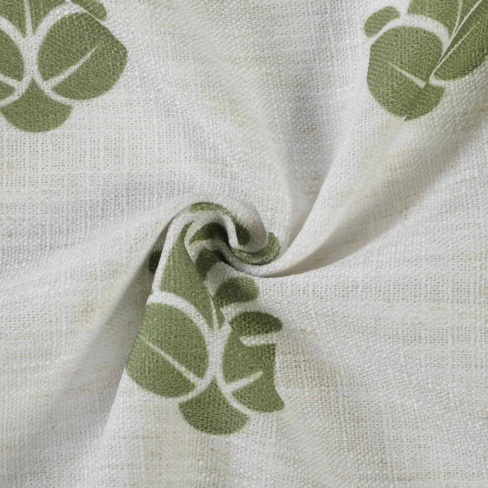 Stefana Silber Print Linen Blend Curtain Drapery Pleated - Image 113