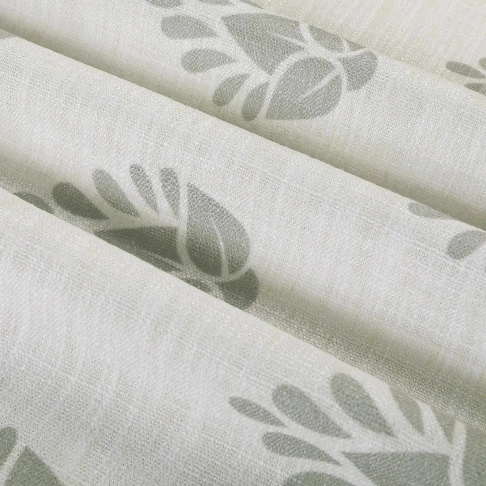 Stefana Silber Print Linen Blend Curtain Drapery Pleated - Image 103