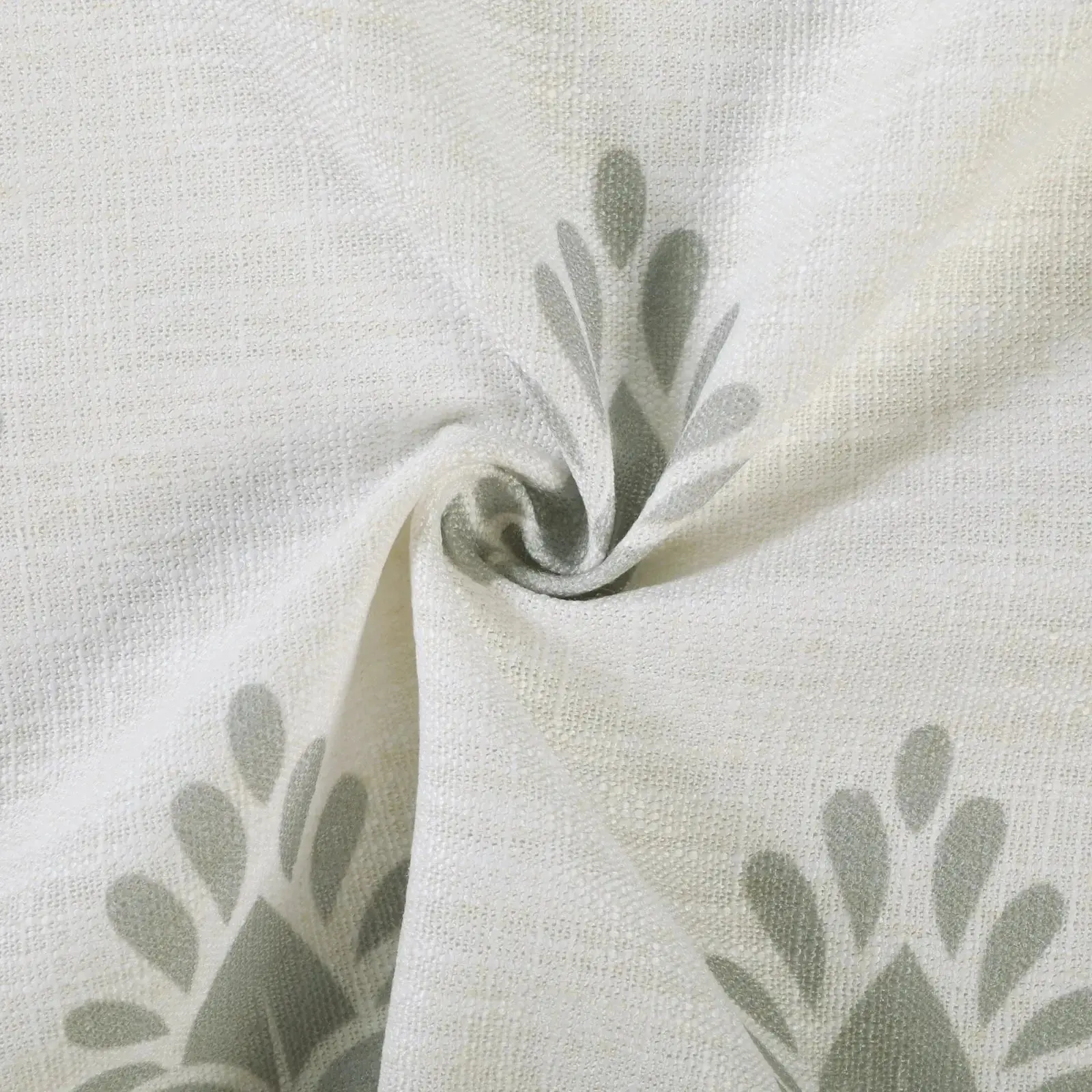 Stefana Silber Print Linen Blend Curtain Drapery Pleated - Image 102