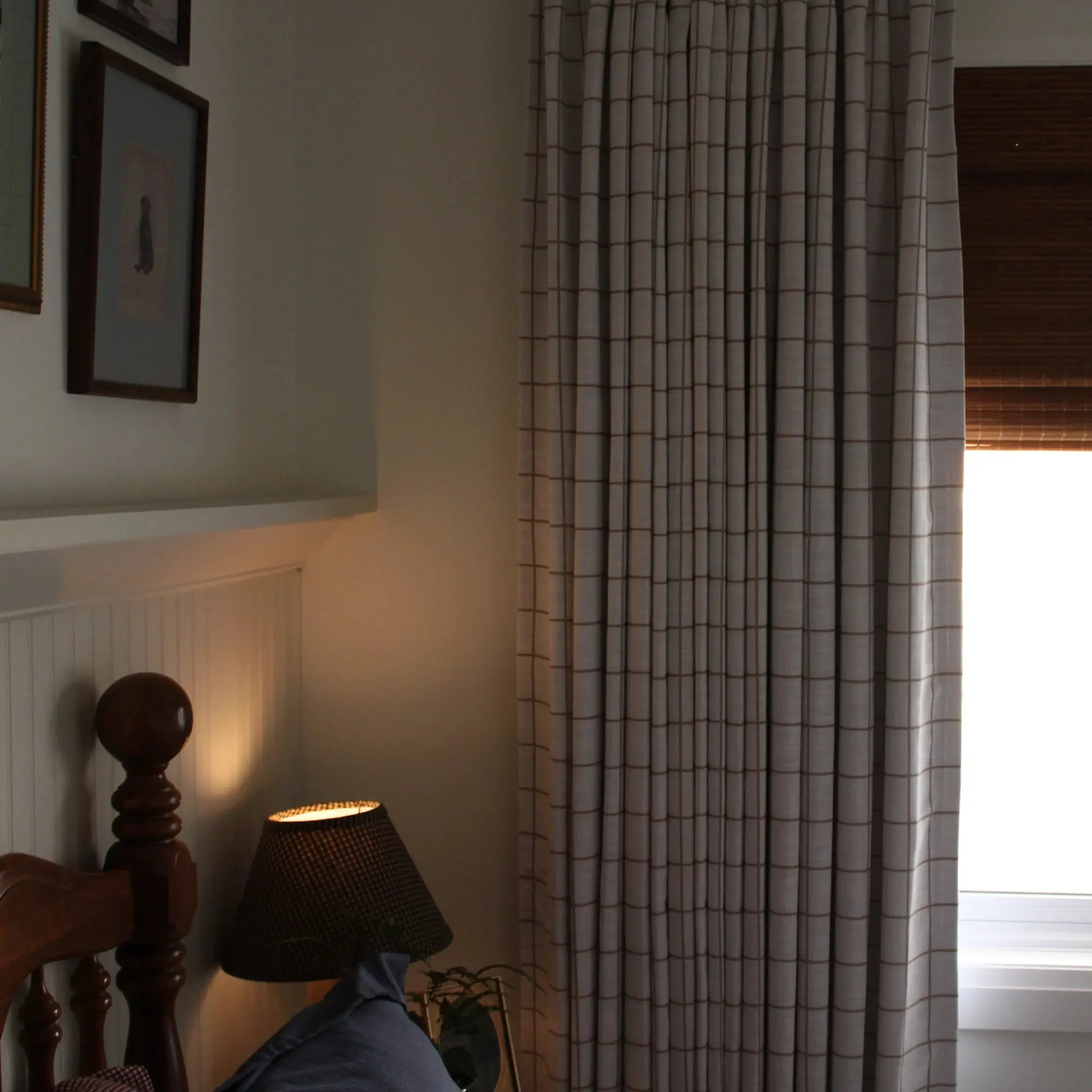 Stefana Silber Print Linen Blend Curtain Drapery Pleated - Image 10