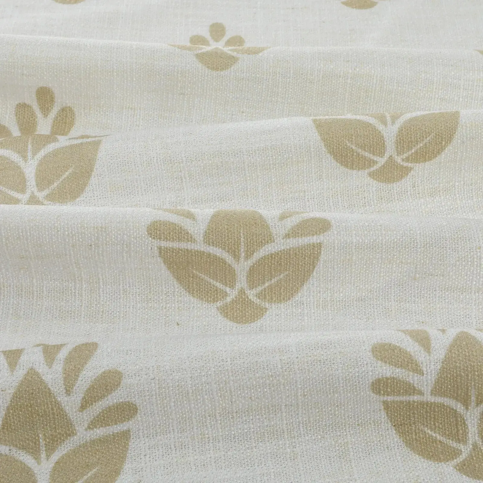 Stefana Silber Print Linen Blend Curtain Drapery Pleated - Image 100