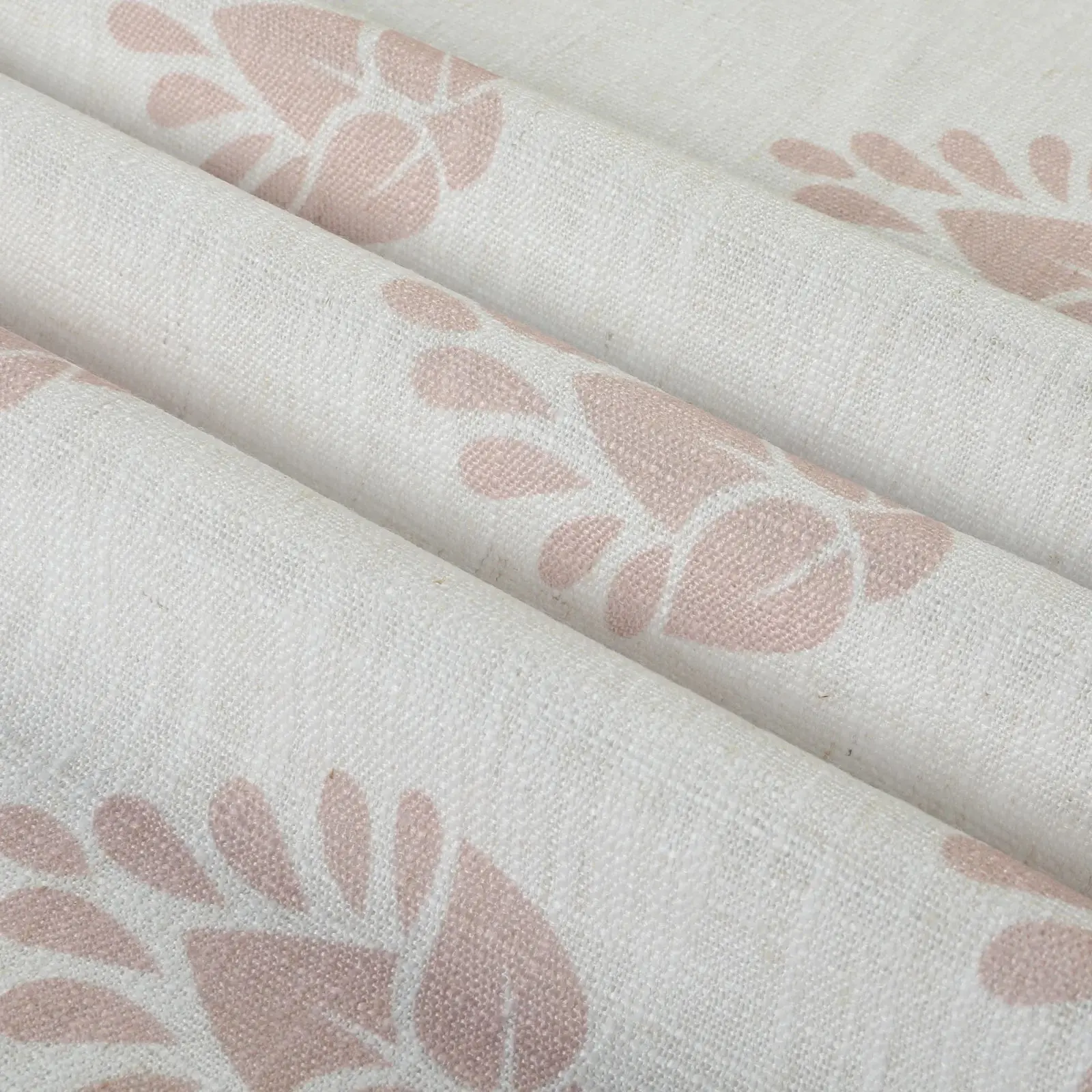 Stefana Silber Print Linen Blend Curtain Drapery Pleated - Image 107