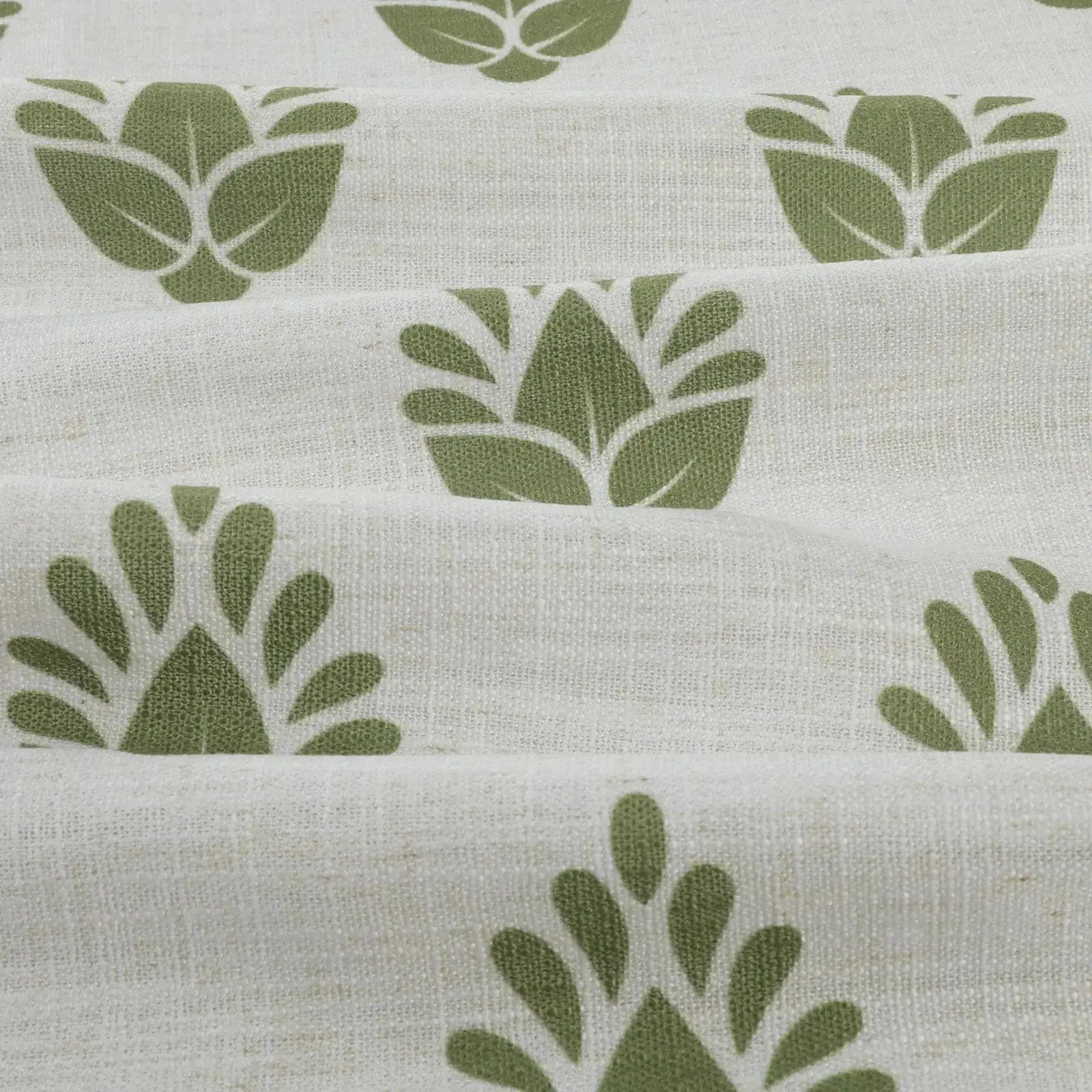 Stefana Silber Print Linen Blend Curtain Drapery Pleated - Image 112