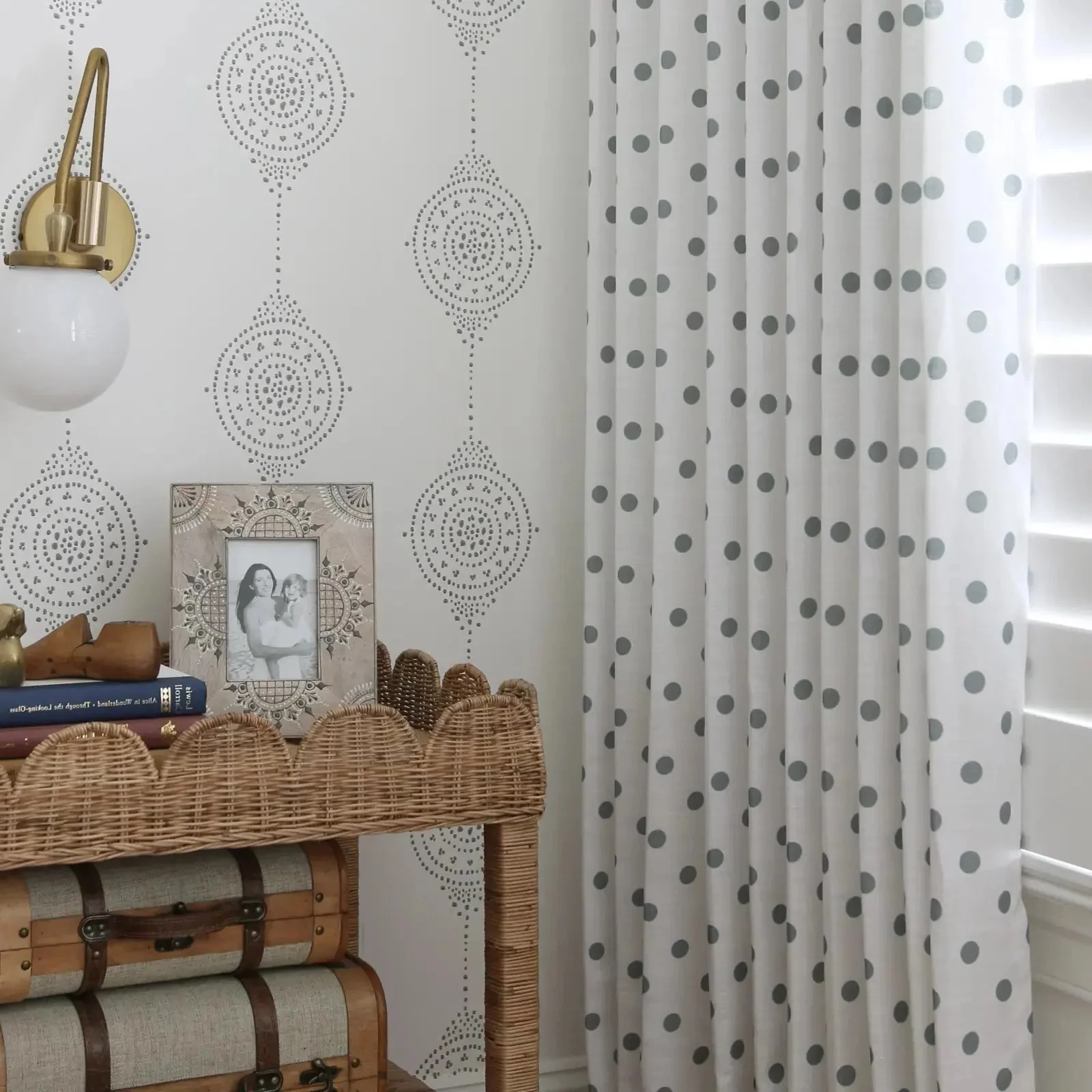 Stefana Silber Print Linen Blend Curtain Drapery Pleated - Image 26
