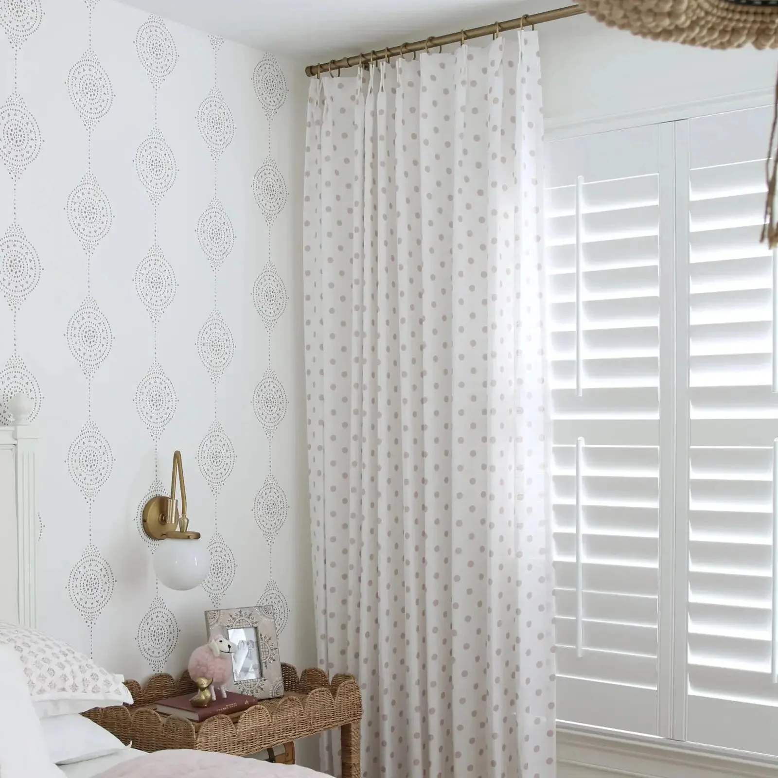 Stefana Silber Print Linen Blend Curtain Drapery Pleated - Image 29