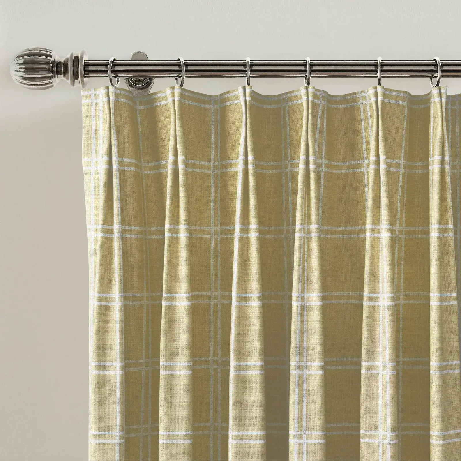 Stefana Silber Print Linen Blend Curtain Drapery Pleated - Image 39