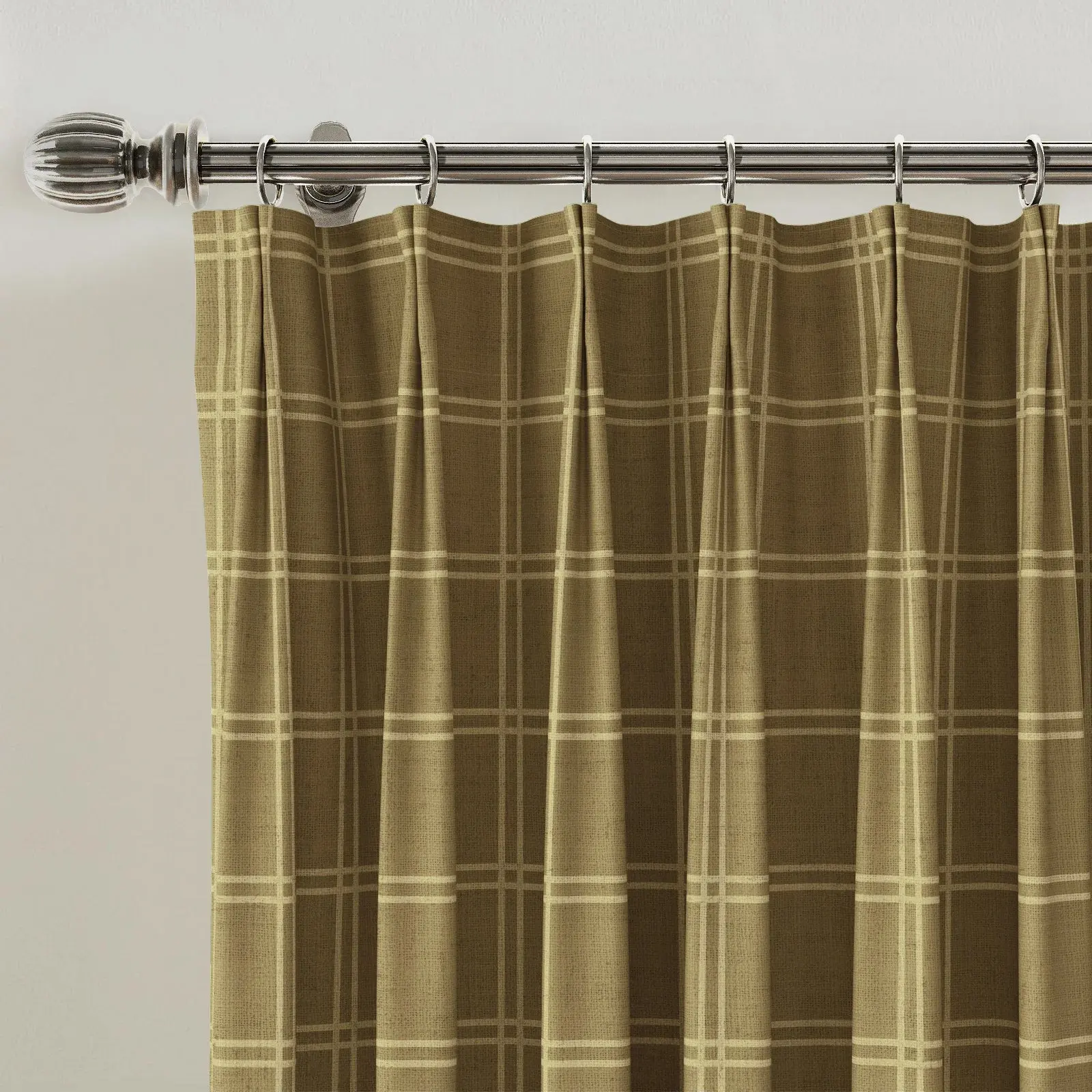 Stefana Silber Print Linen Blend Curtain Drapery Pleated - Image 43