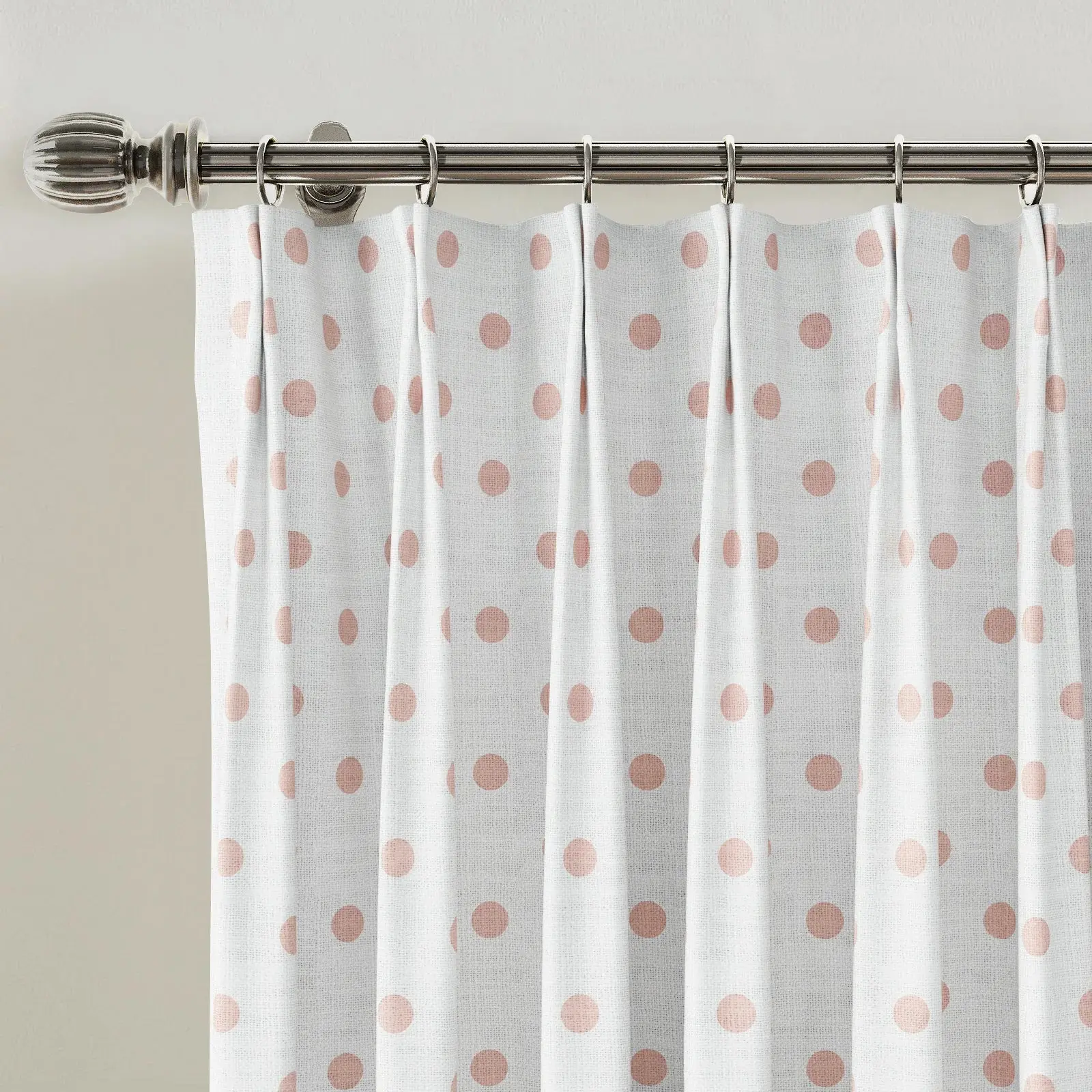 Stefana Silber Print Linen Blend Curtain Drapery Pleated - Image 55