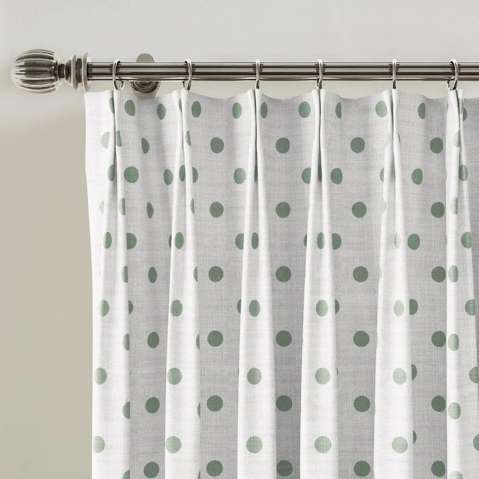 Stefana Silber Print Linen Blend Curtain Drapery Pleated - Image 57