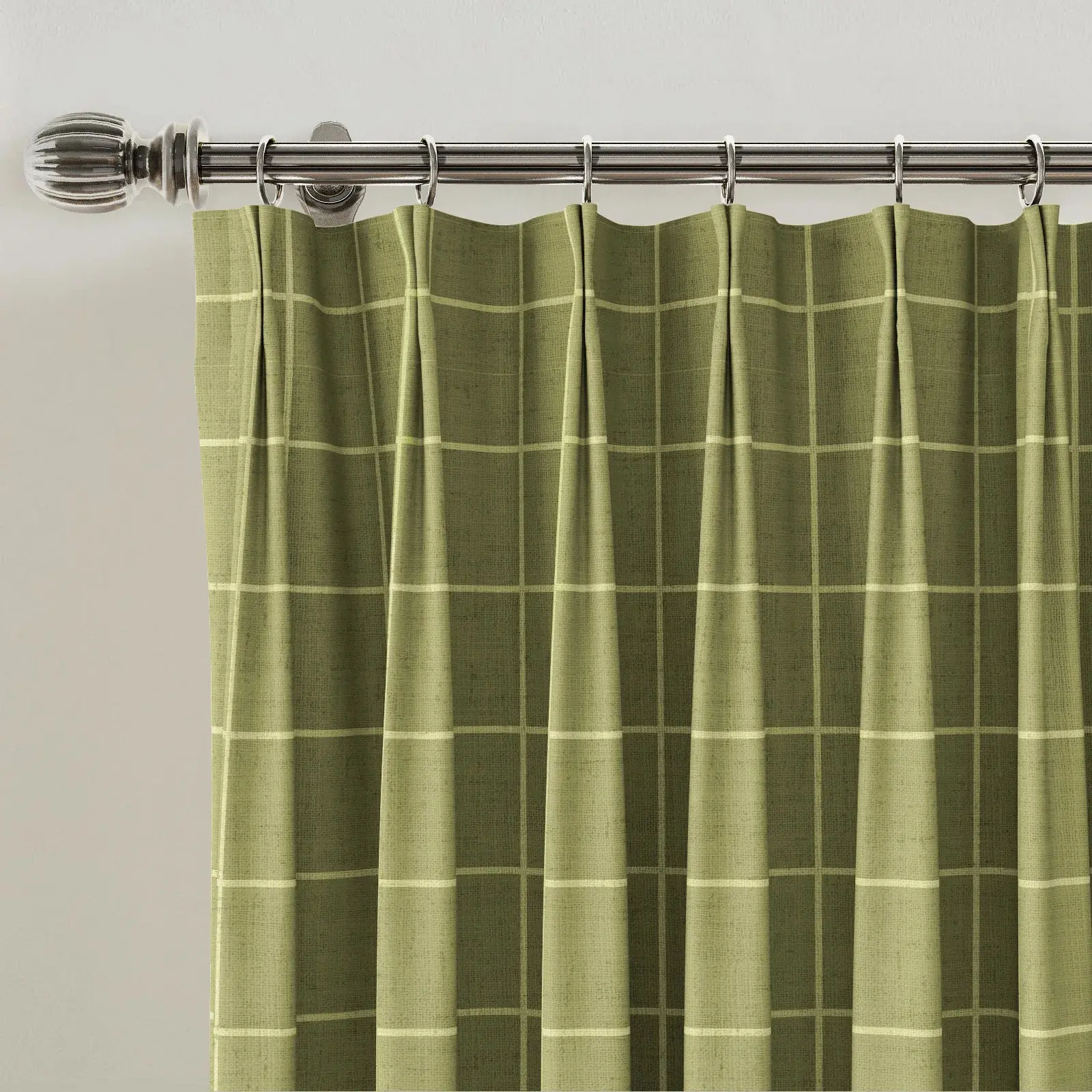 Stefana Silber Print Linen Blend Curtain Drapery Pleated - Image 63