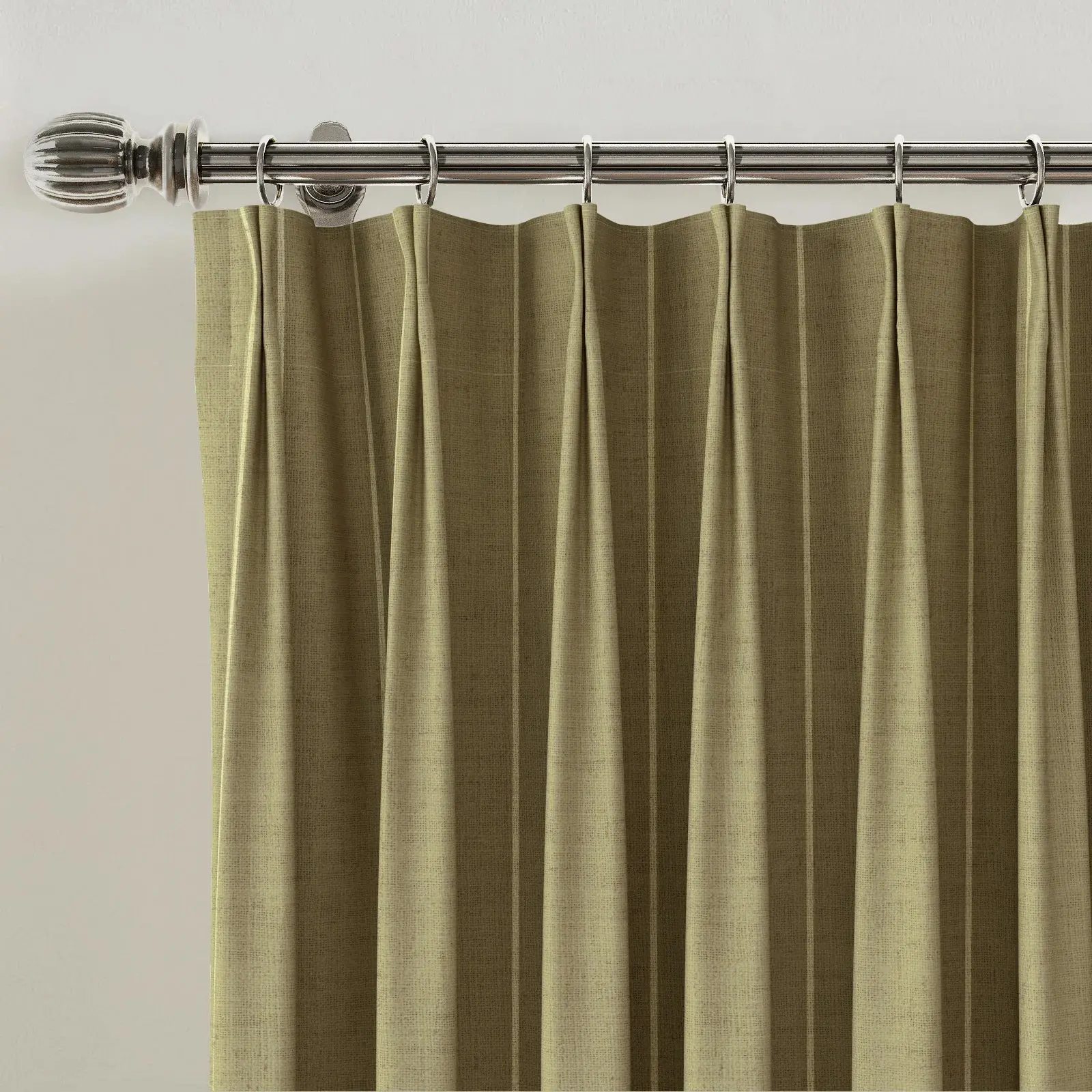 Stefana Silber Print Linen Blend Curtain Drapery Pleated - Image 71
