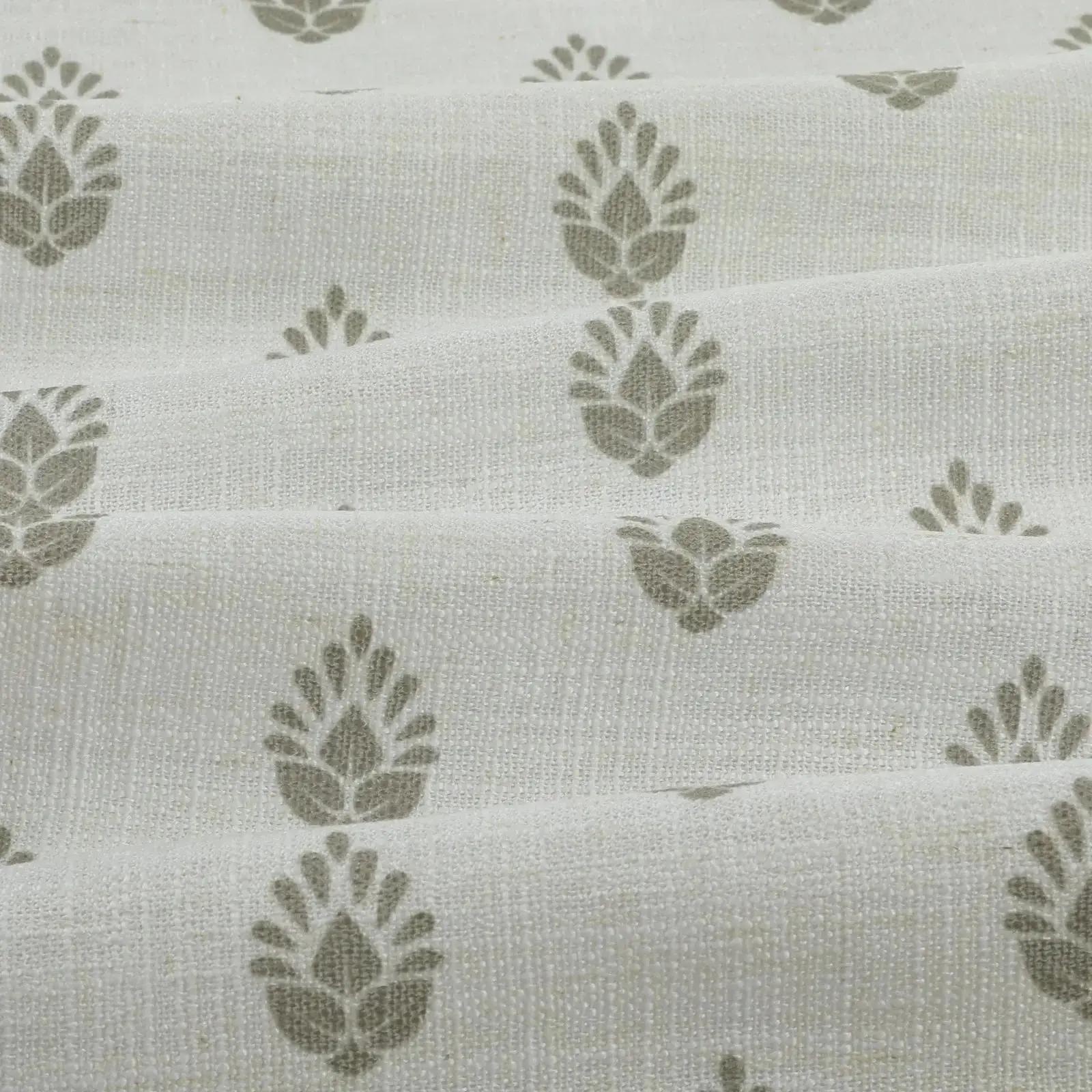 Stefana Silber Print Linen Blend Curtain Drapery Pleated - Image 84