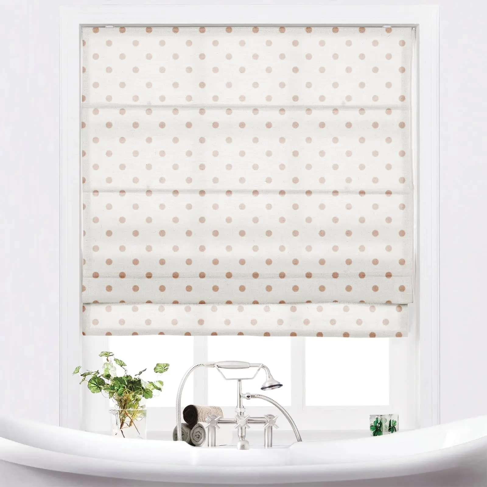 Stefana Silber Printed Cordless Roman Shade Plus Size - Image 11