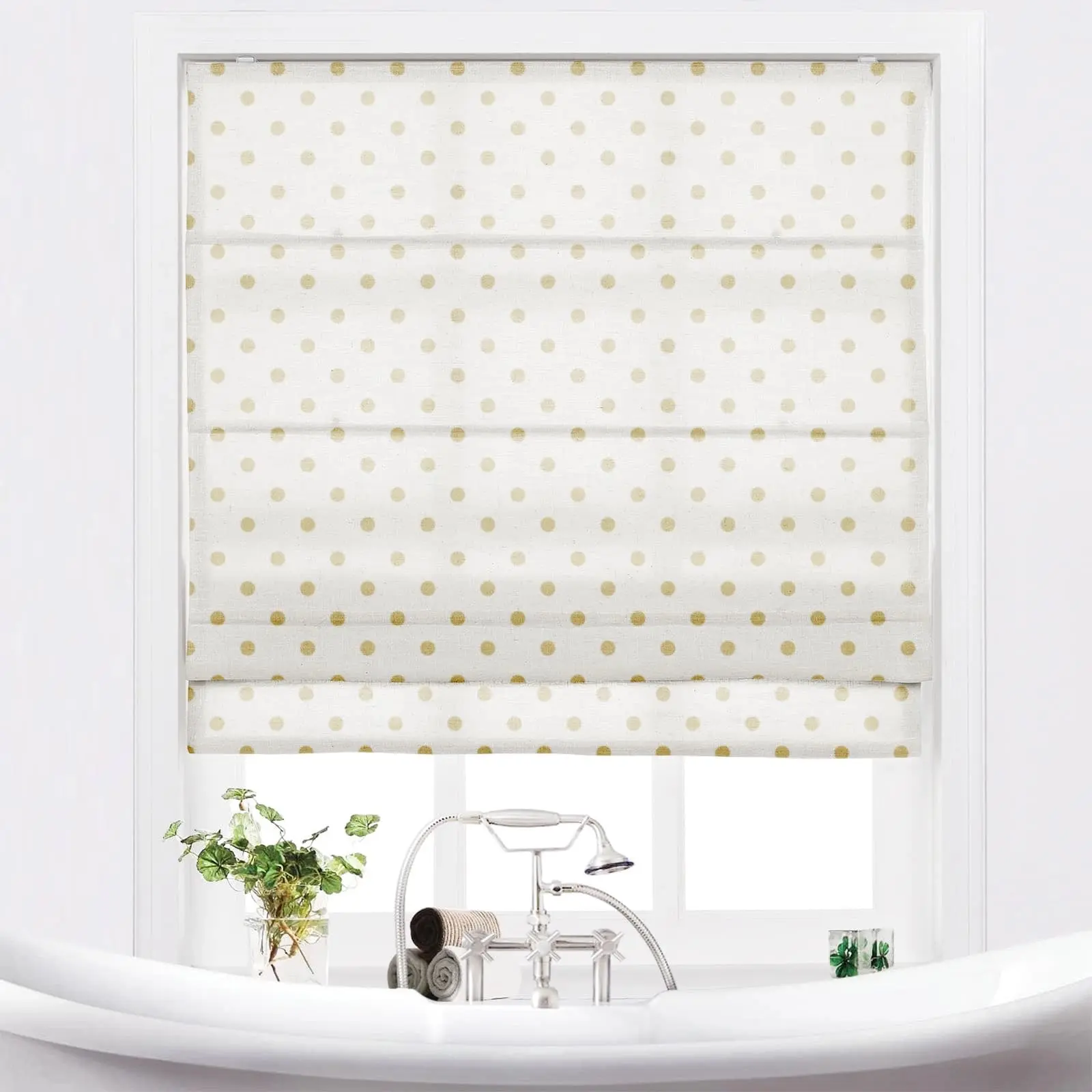 Stefana Silber Printed Cordless Roman Shade Plus Size - Image 15