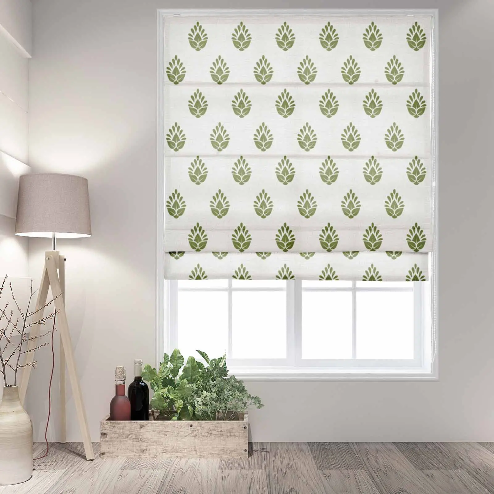 Stefana Silber Printed Roman Shade Cord Lift - Image 11