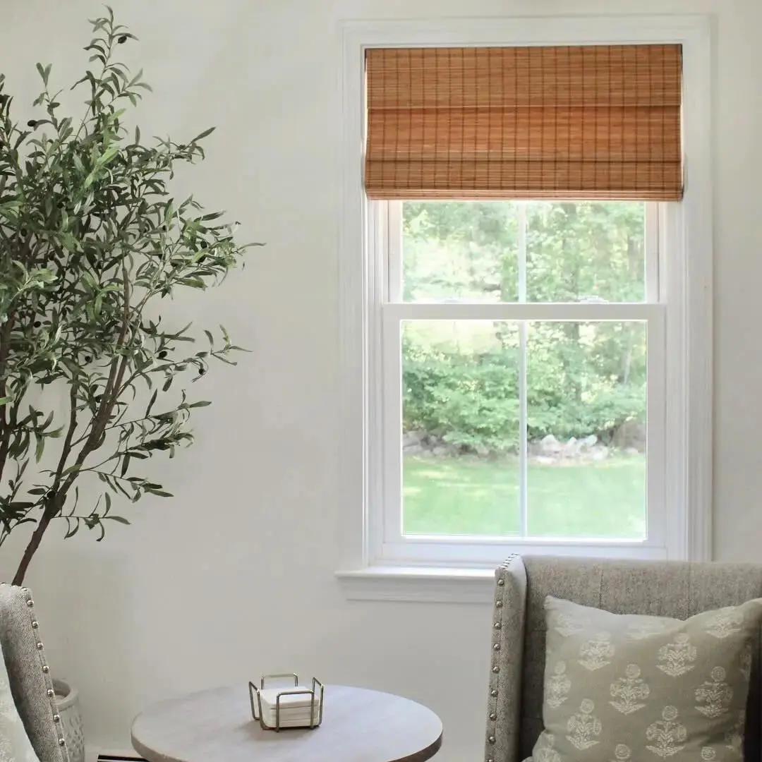 Sybil Bamboo Roman Shade - Flax - Image 3