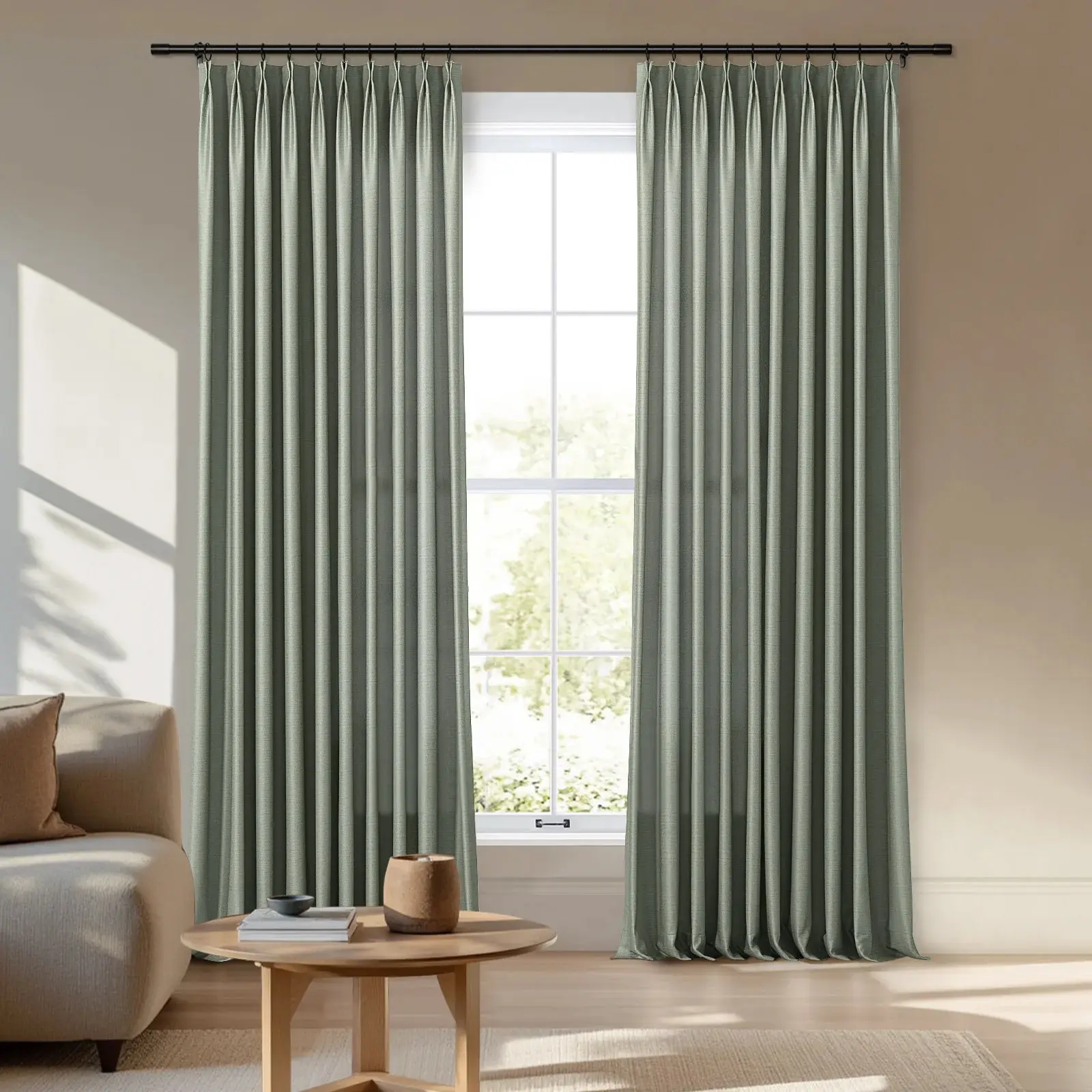 Veda Luster Cotton Velour Drapery Pleated - Image 12