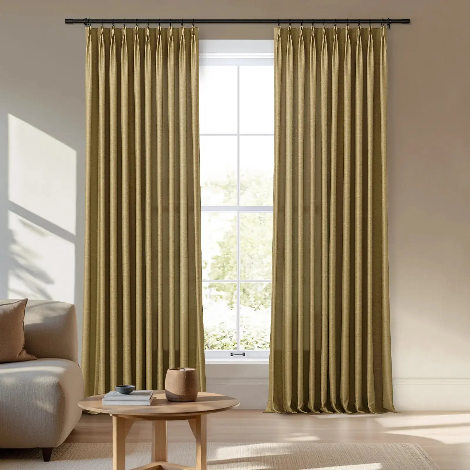 Veda Luster Cotton Velour Drapery Pleated - Image 13