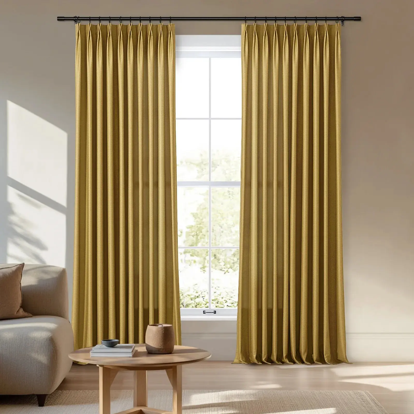 Veda Luster Cotton Velour Drapery Pleated - Image 14