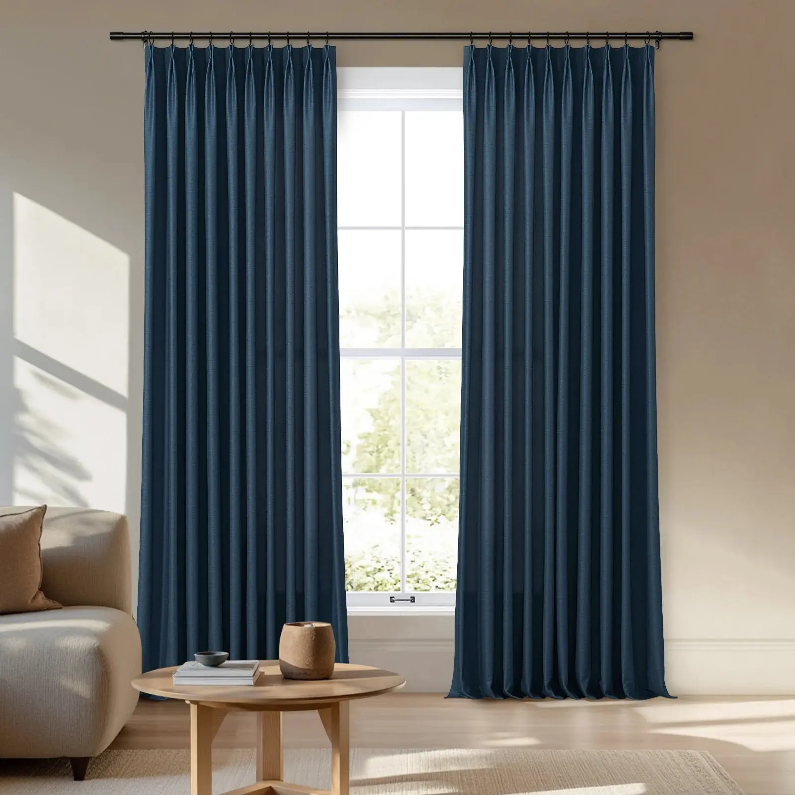 Veda Luster Cotton Velour Drapery Pleated - Image 15