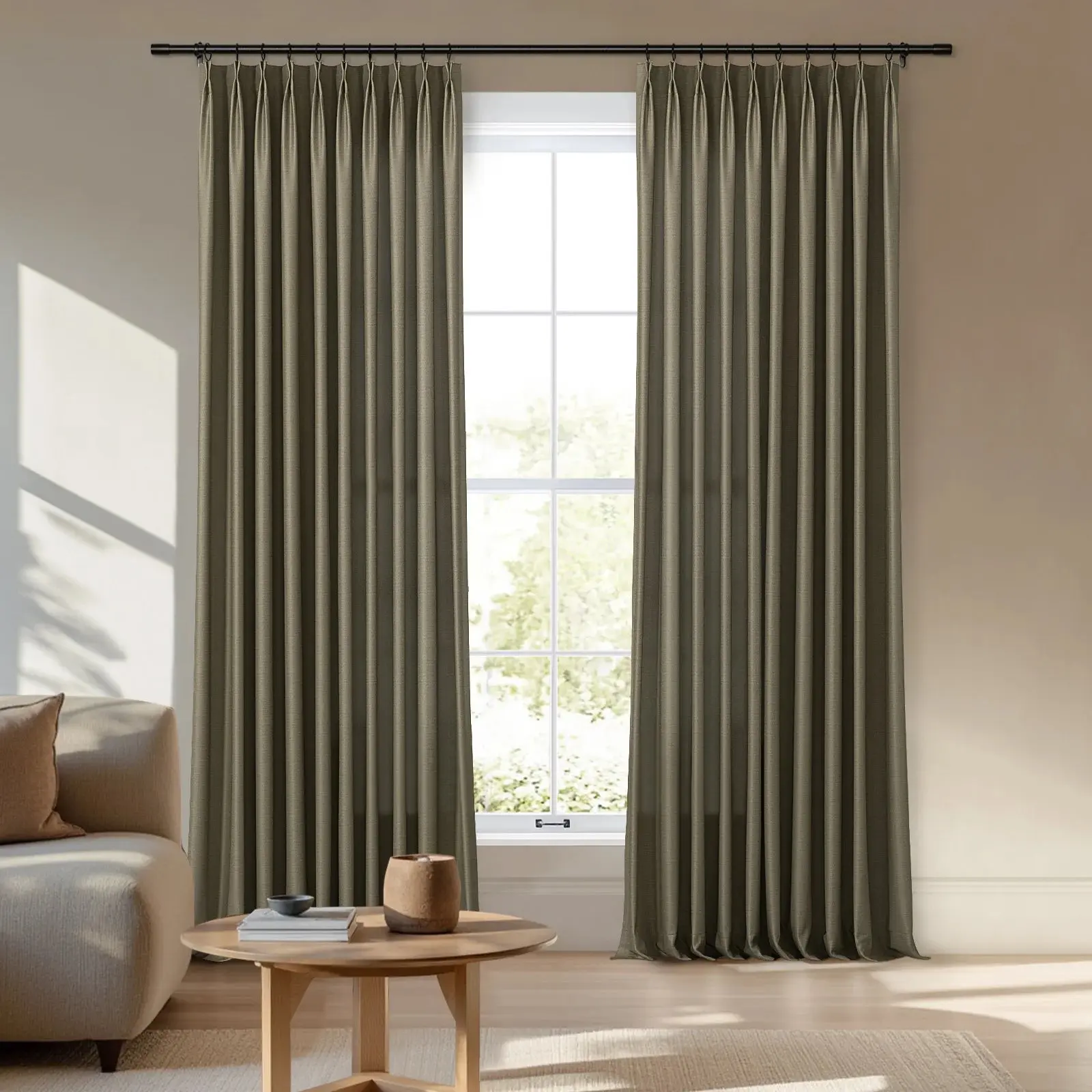 Veda Luster Cotton Velour Drapery Pleated - Image 16