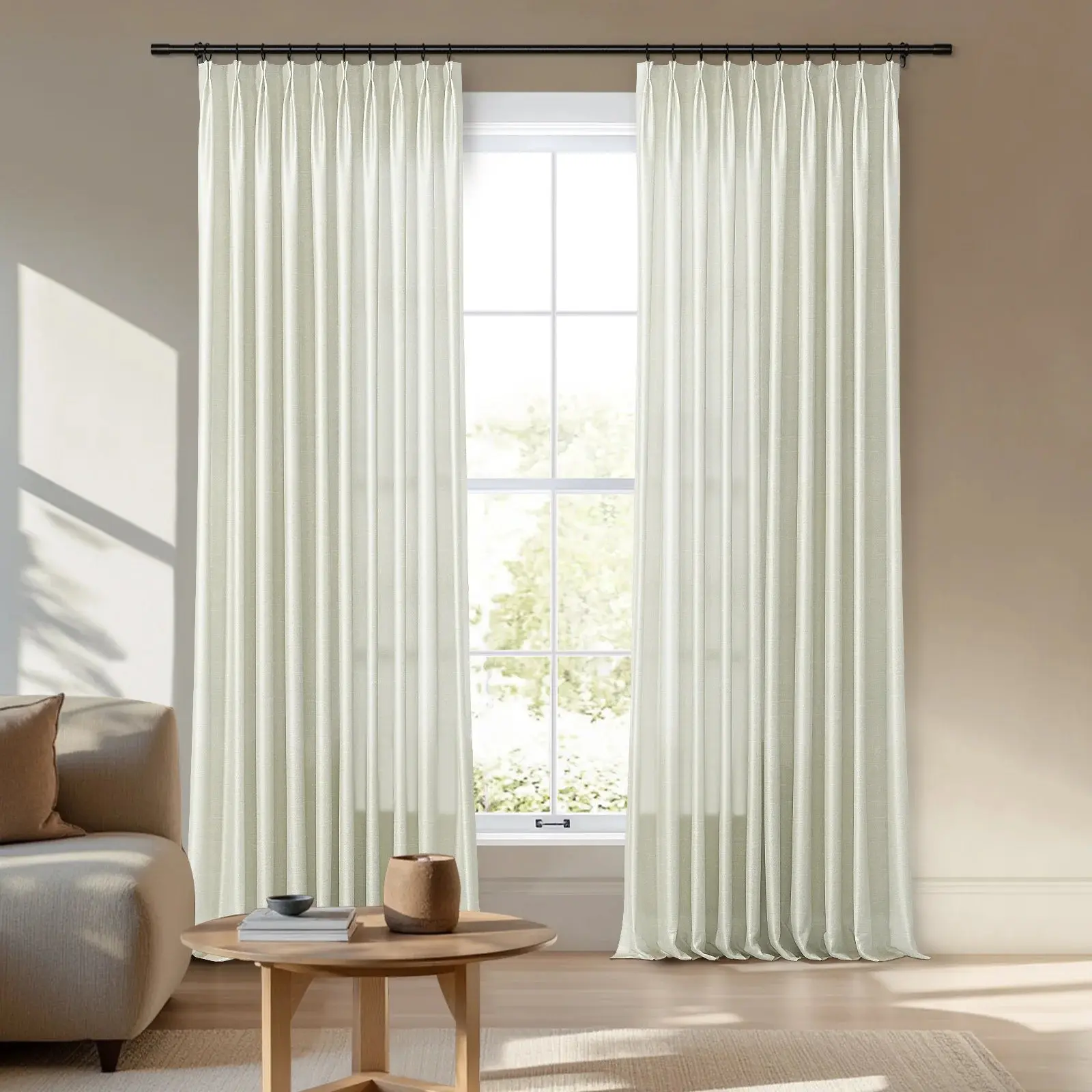 Veda Luster Cotton Velour Drapery Pleated - Image 8